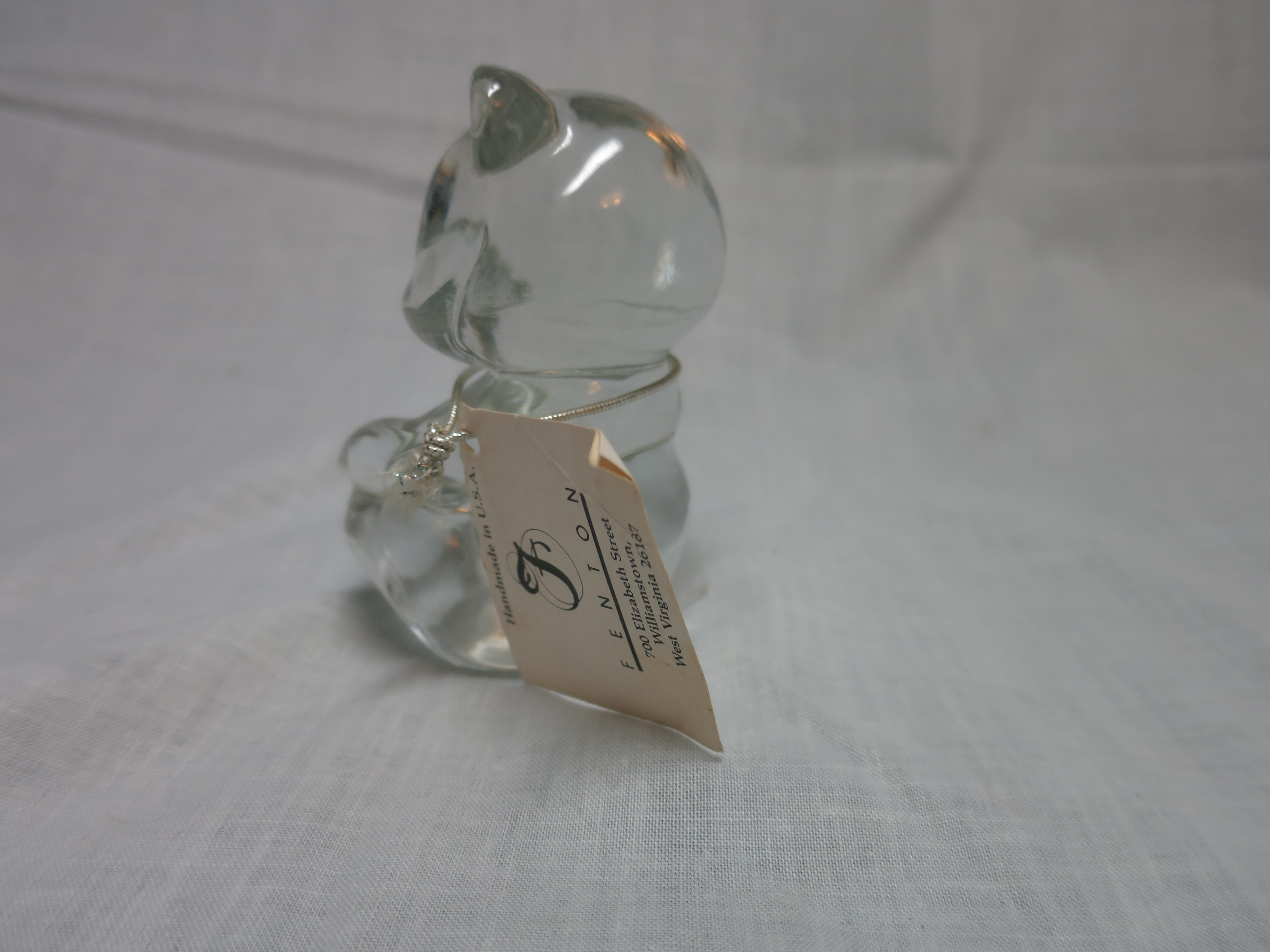 Fenton Art Glass Birthstone Bear No Birthstone