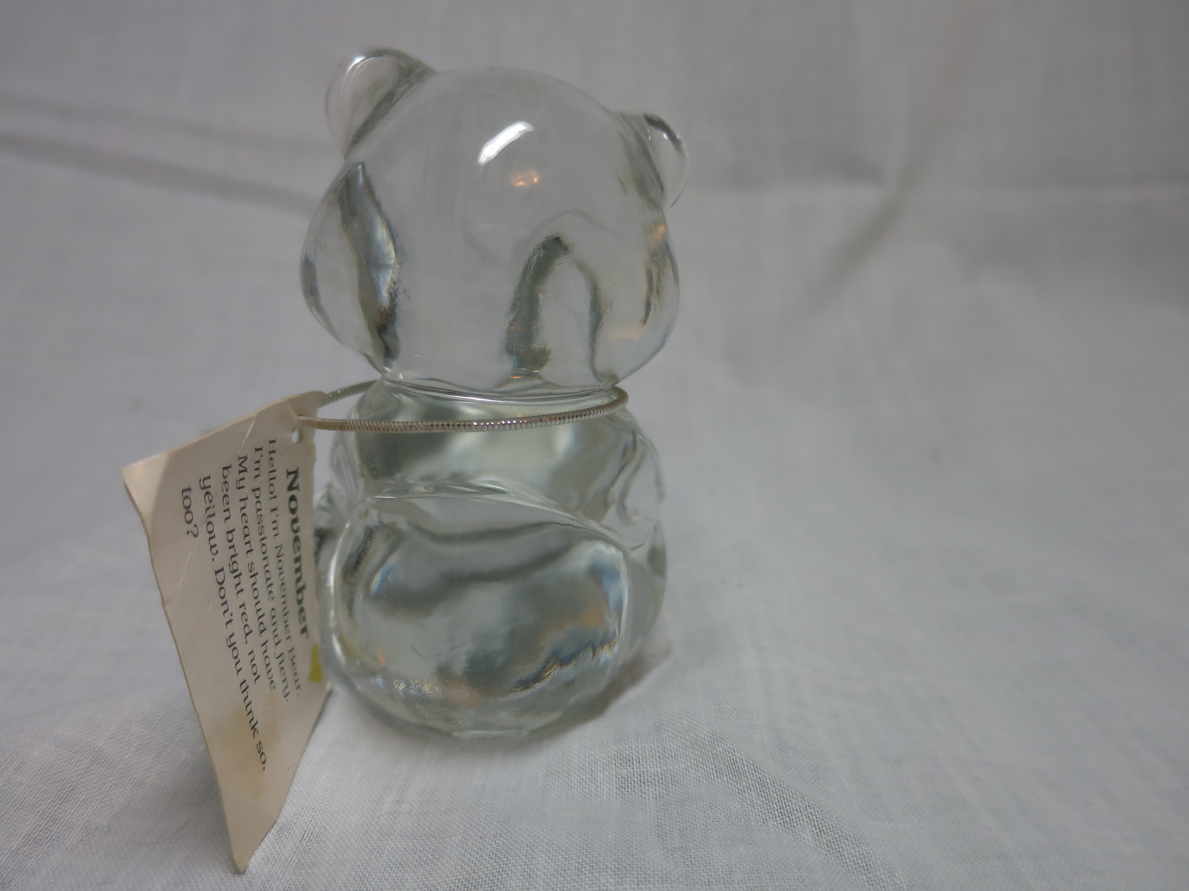 Fenton Art Glass Birthstone Bear No Birthstone