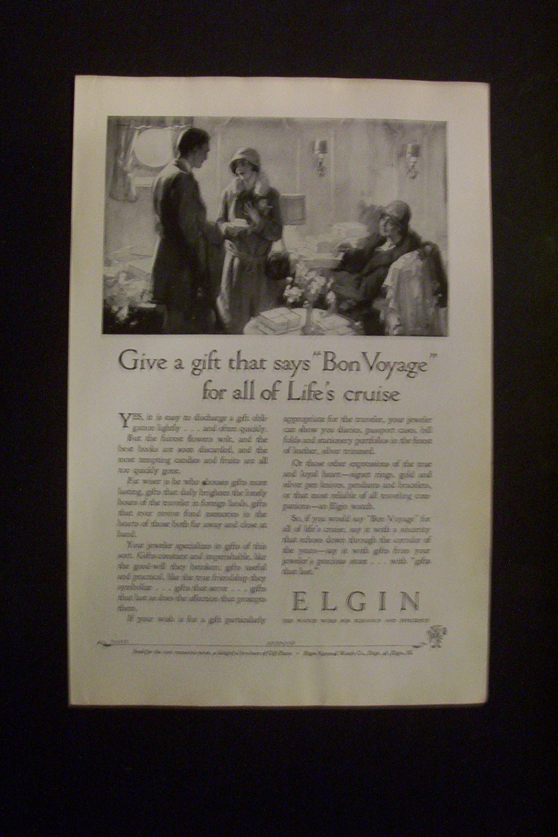 1926 Elgin Watch with Family on a Cruise
