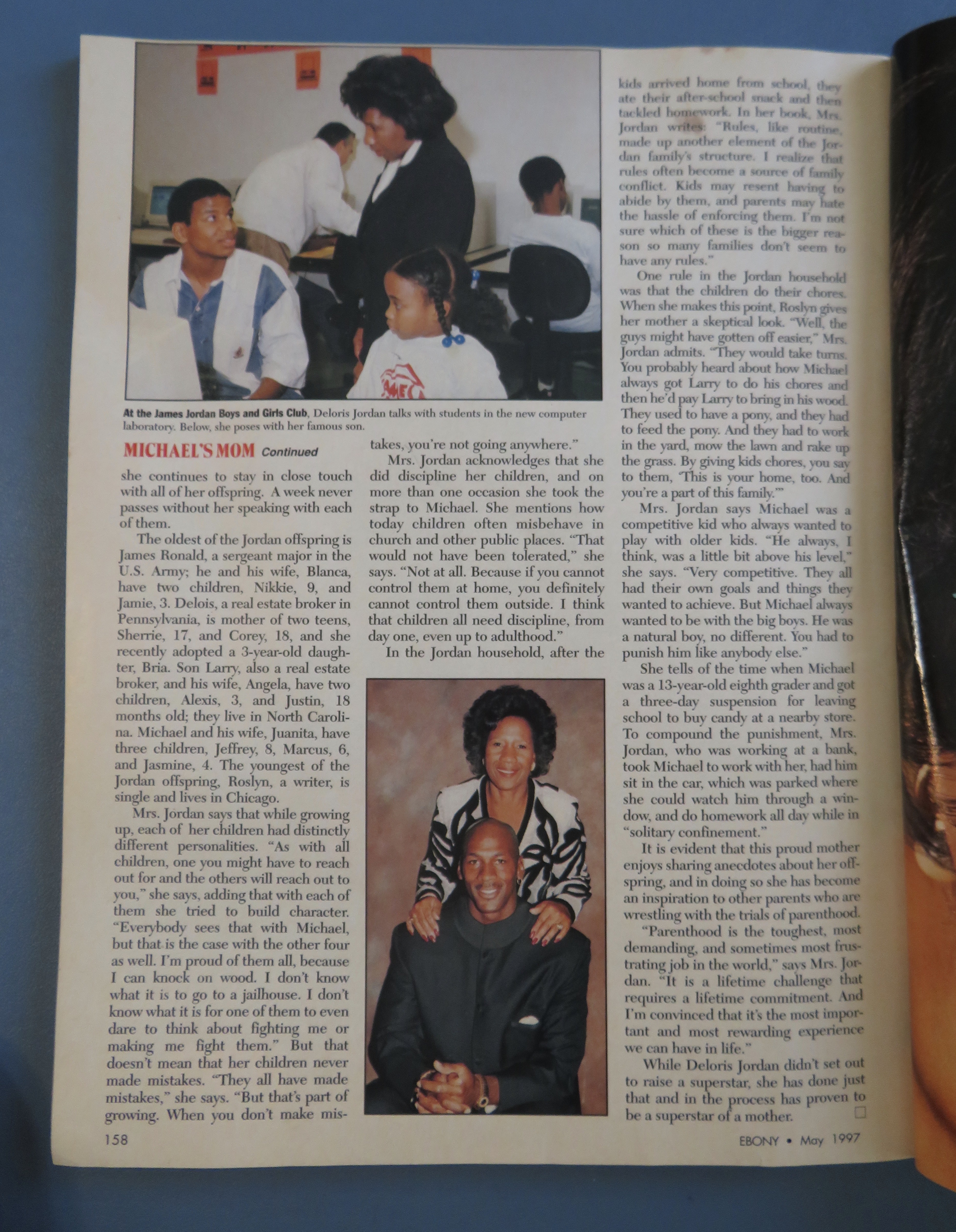Ebony Magazine-May 1997-Michael Jordan & Mom