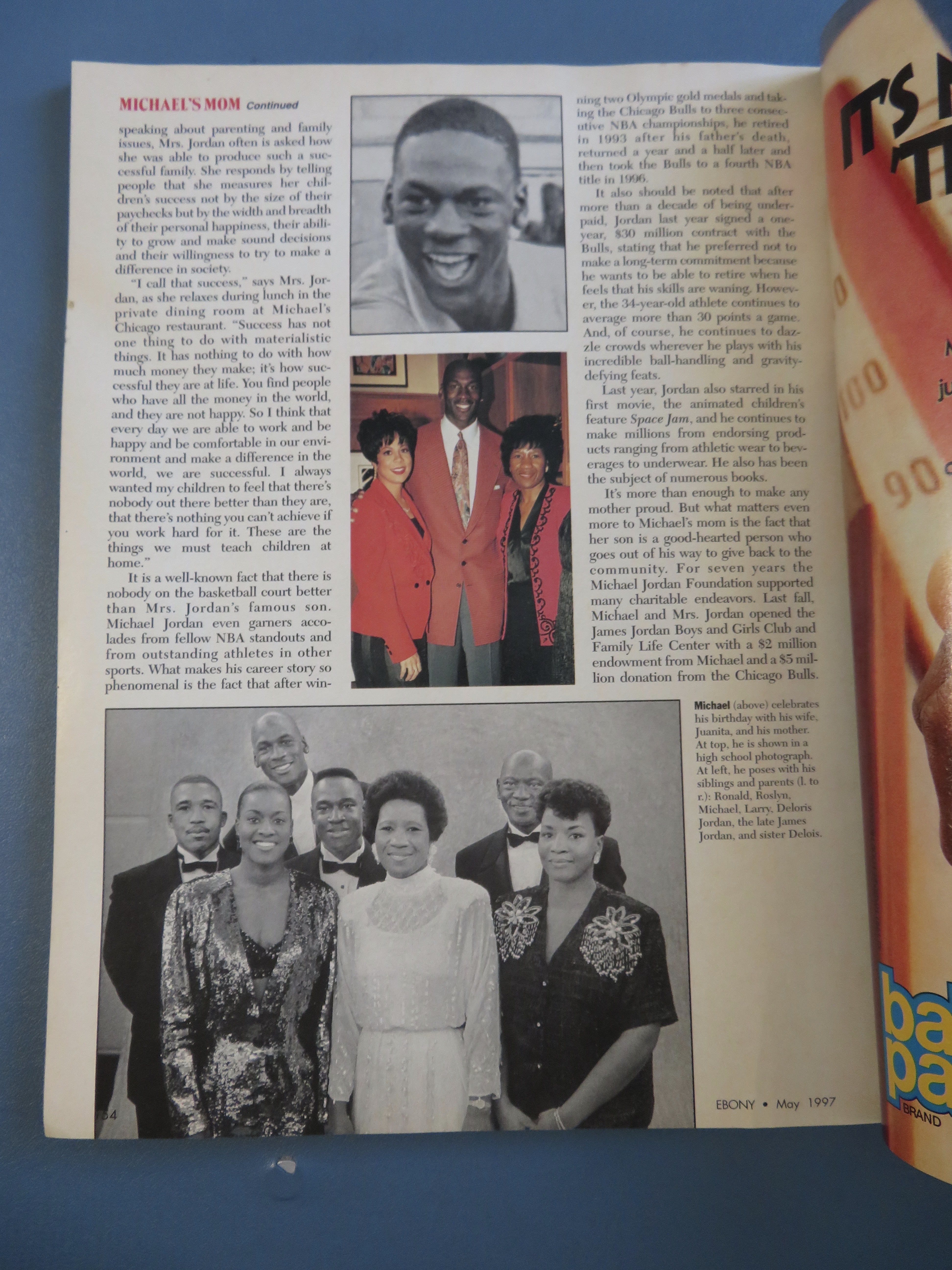 Ebony Magazine-May 1997-Michael Jordan & Mom