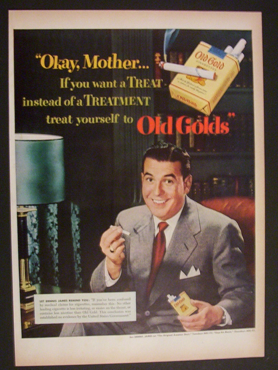 1951 Old Gold Cigarettes with Dennis James