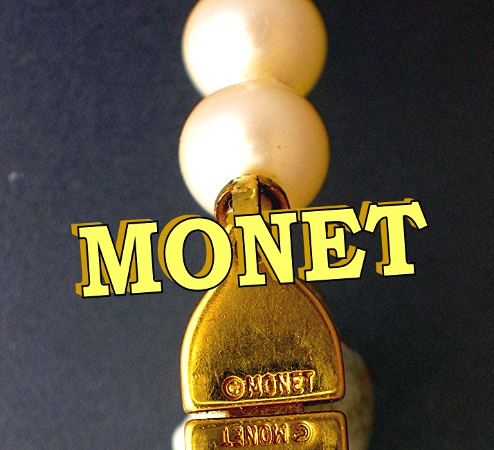 24 Inch Vintage 6.5mm MONET Faux Pearls