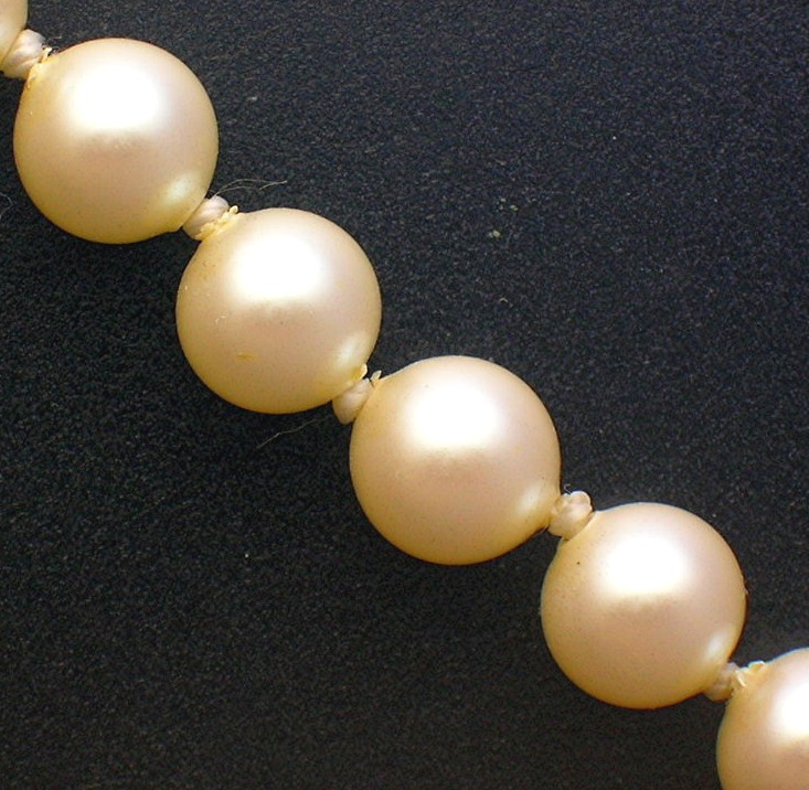 24 Inch Vintage 6.5mm  MONET Faux Pearls