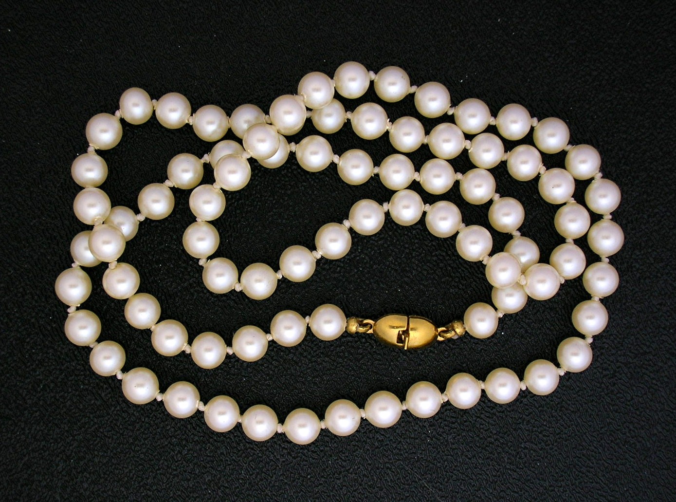 24 Inch Vintage 6.5mm  MONET Faux Pearls