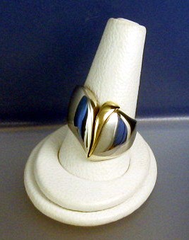 Ring  Sterling Silver 14K GoldSigned AFM
