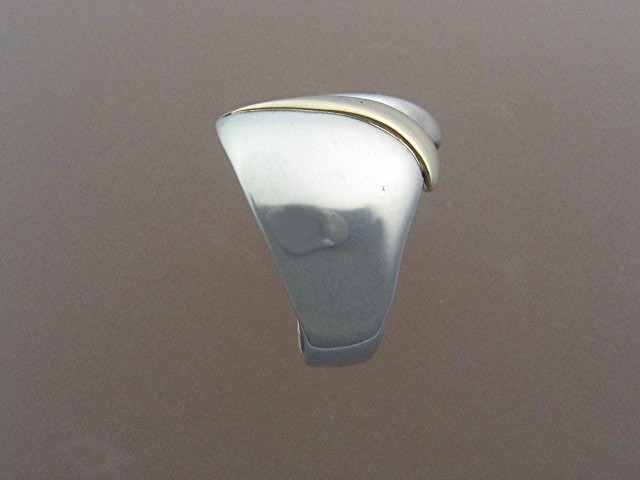 Ring  Sterling Silver 14K GoldSigned AFM