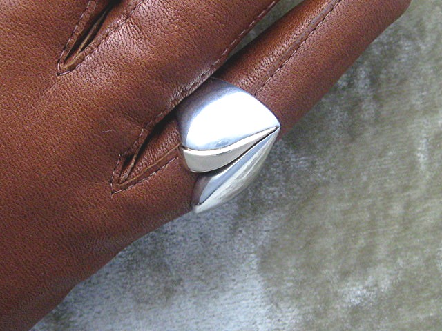 Ring  Sterling Silver 14K GoldSigned AFM