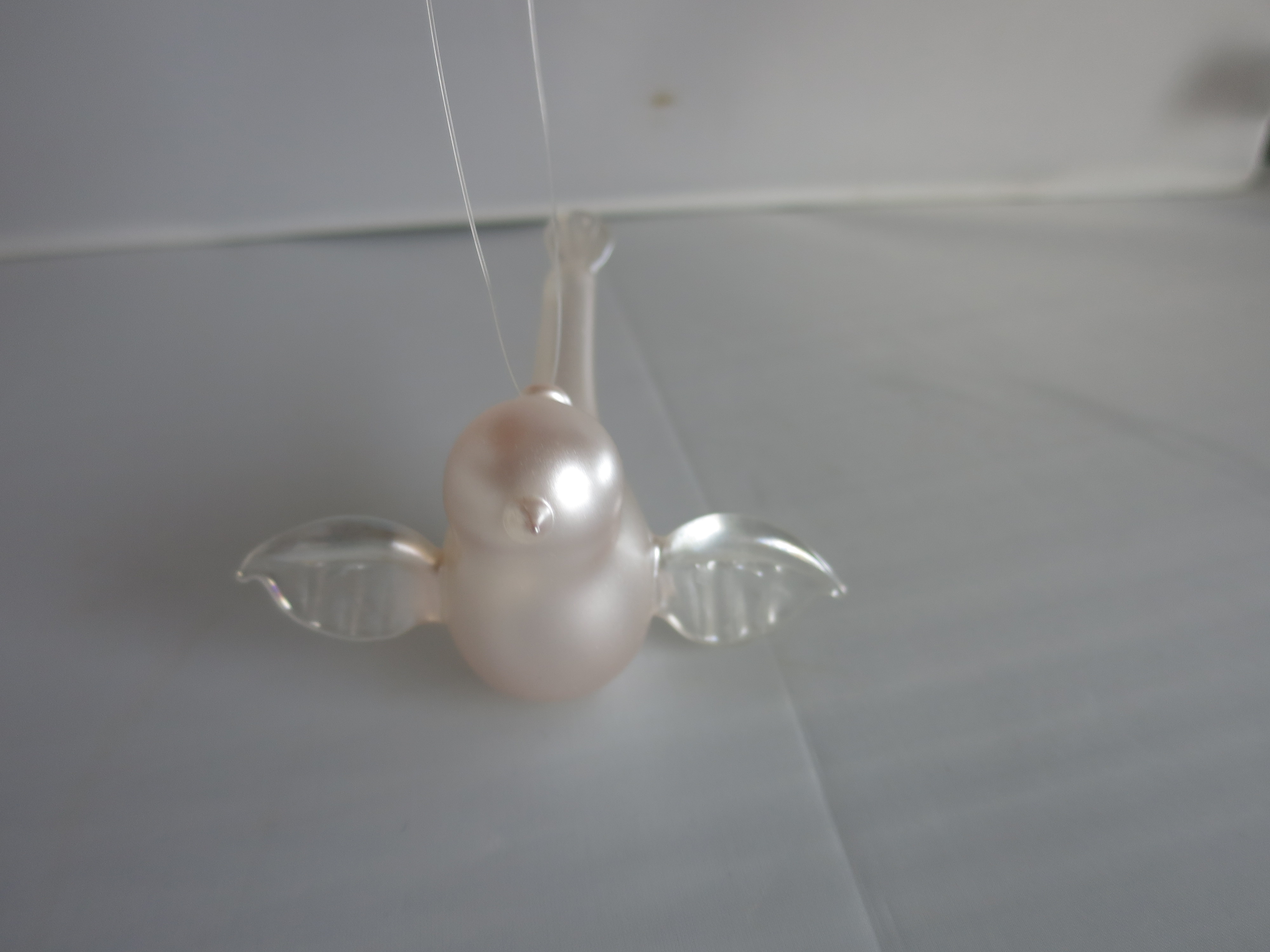 Blown Glass Bird Light Ornament