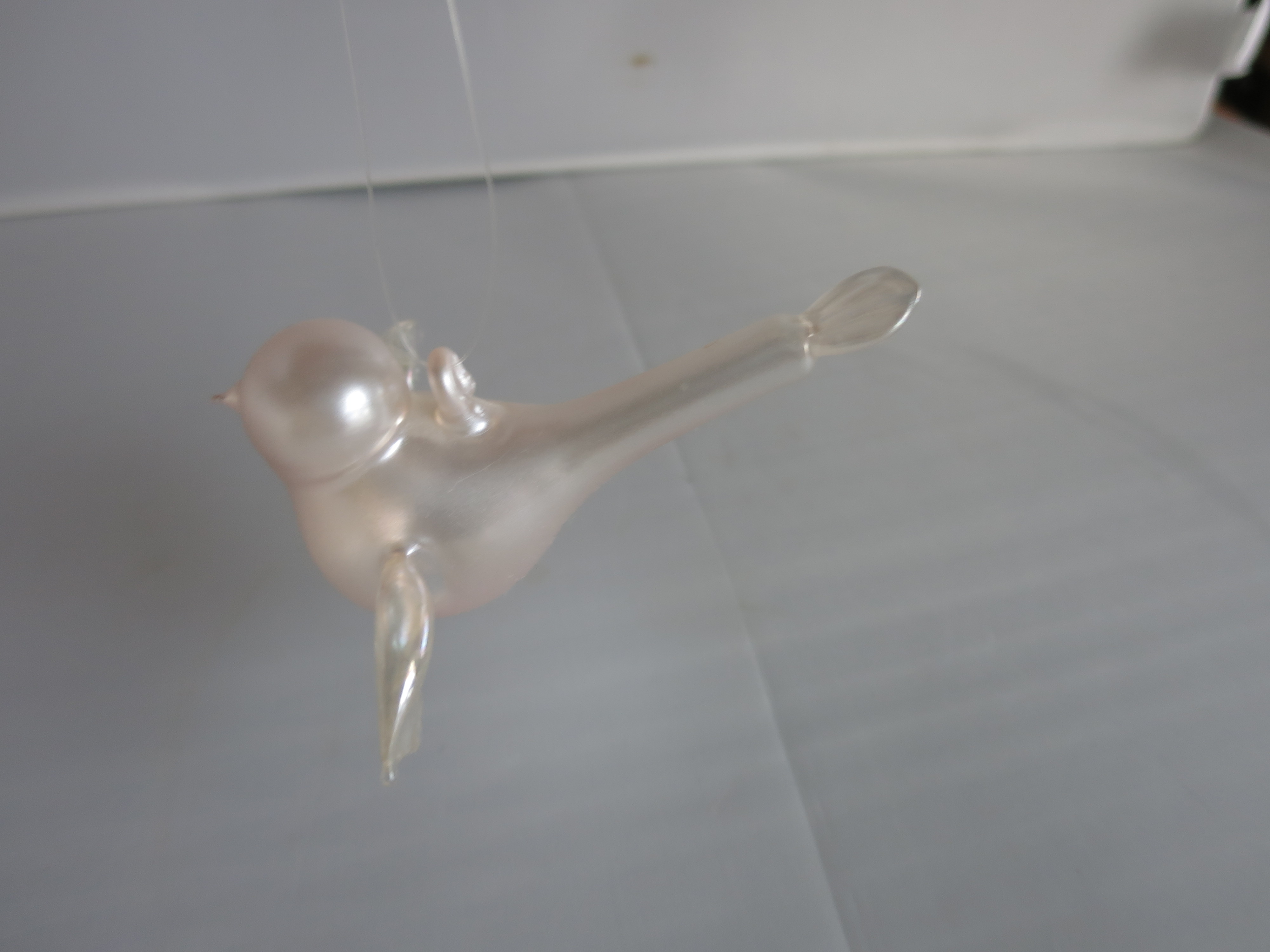 Blown Glass Bird Light Ornament