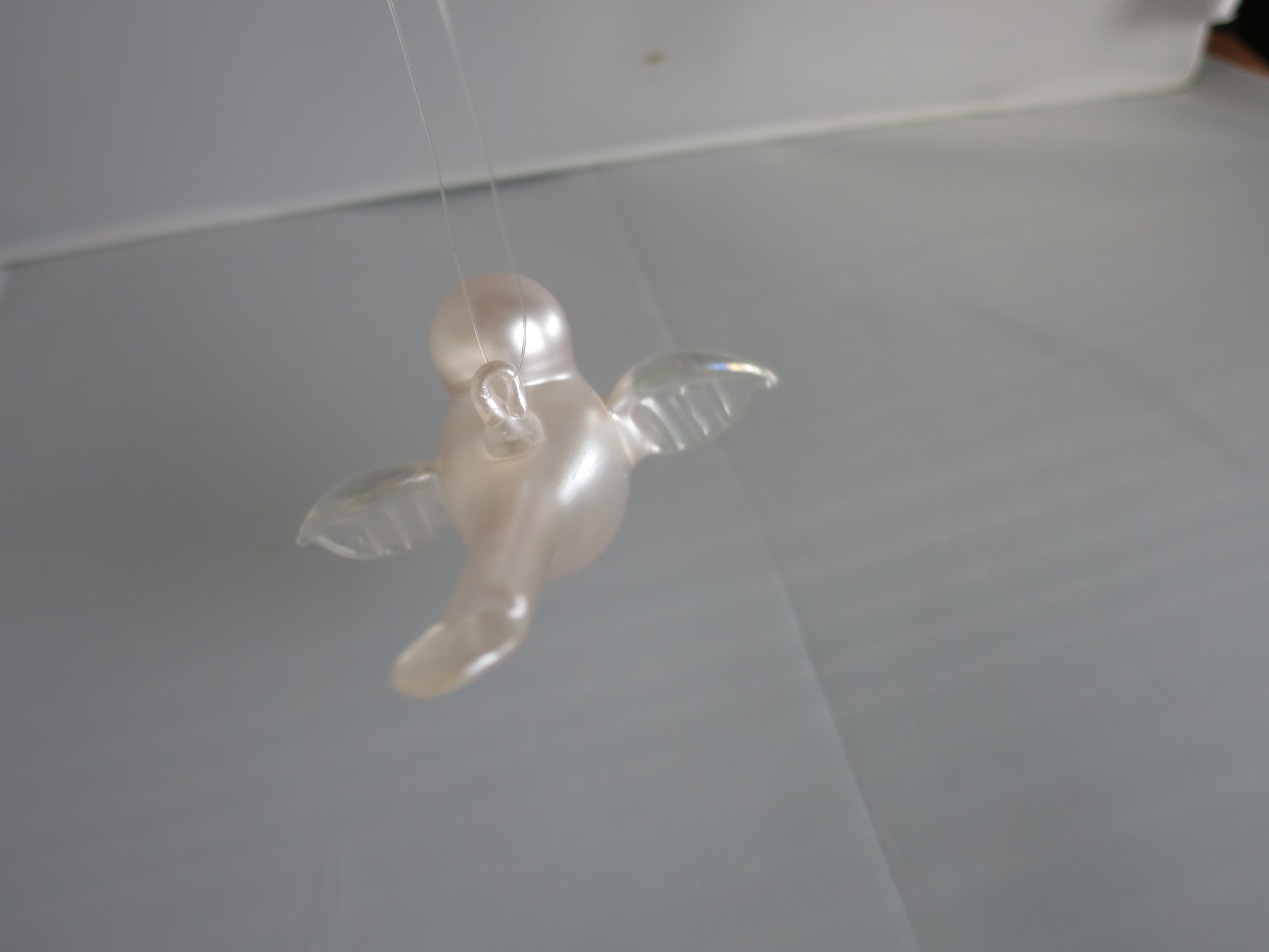 Blown Glass Bird Light Ornament