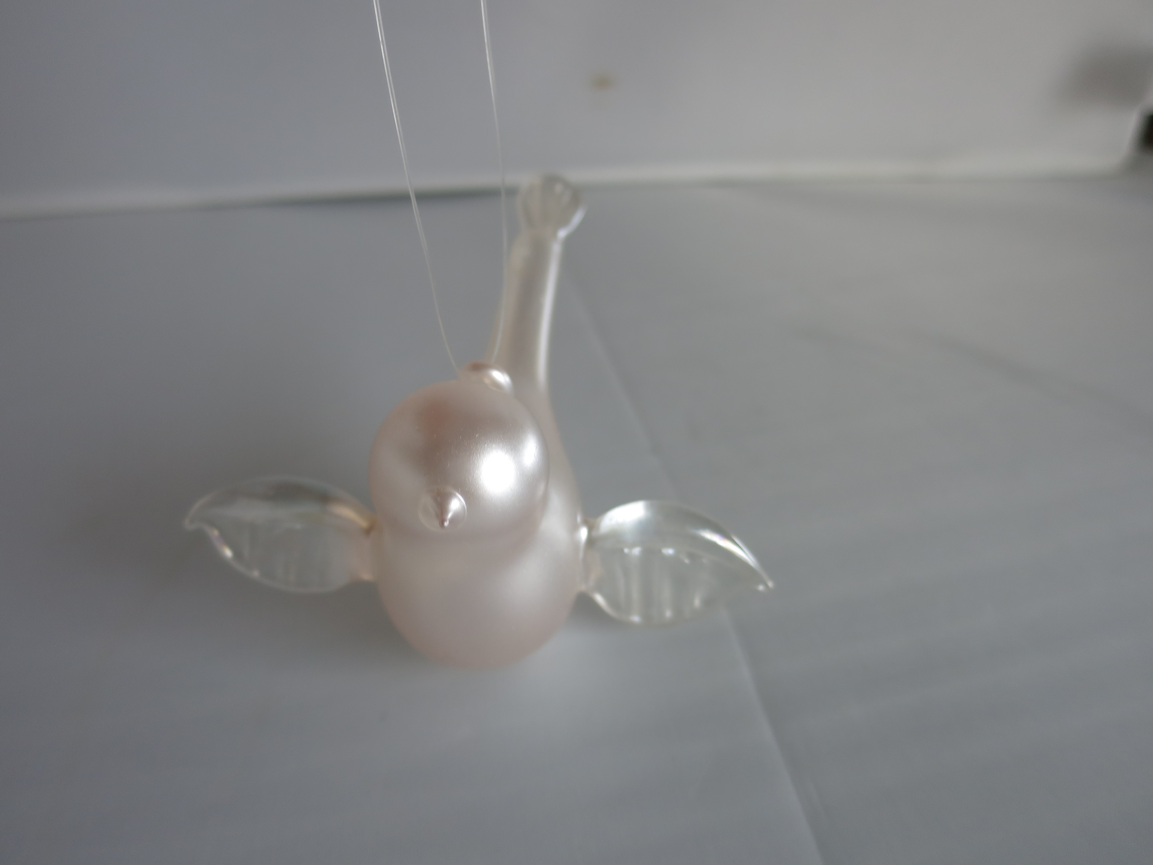 Blown Glass Bird Light Ornament