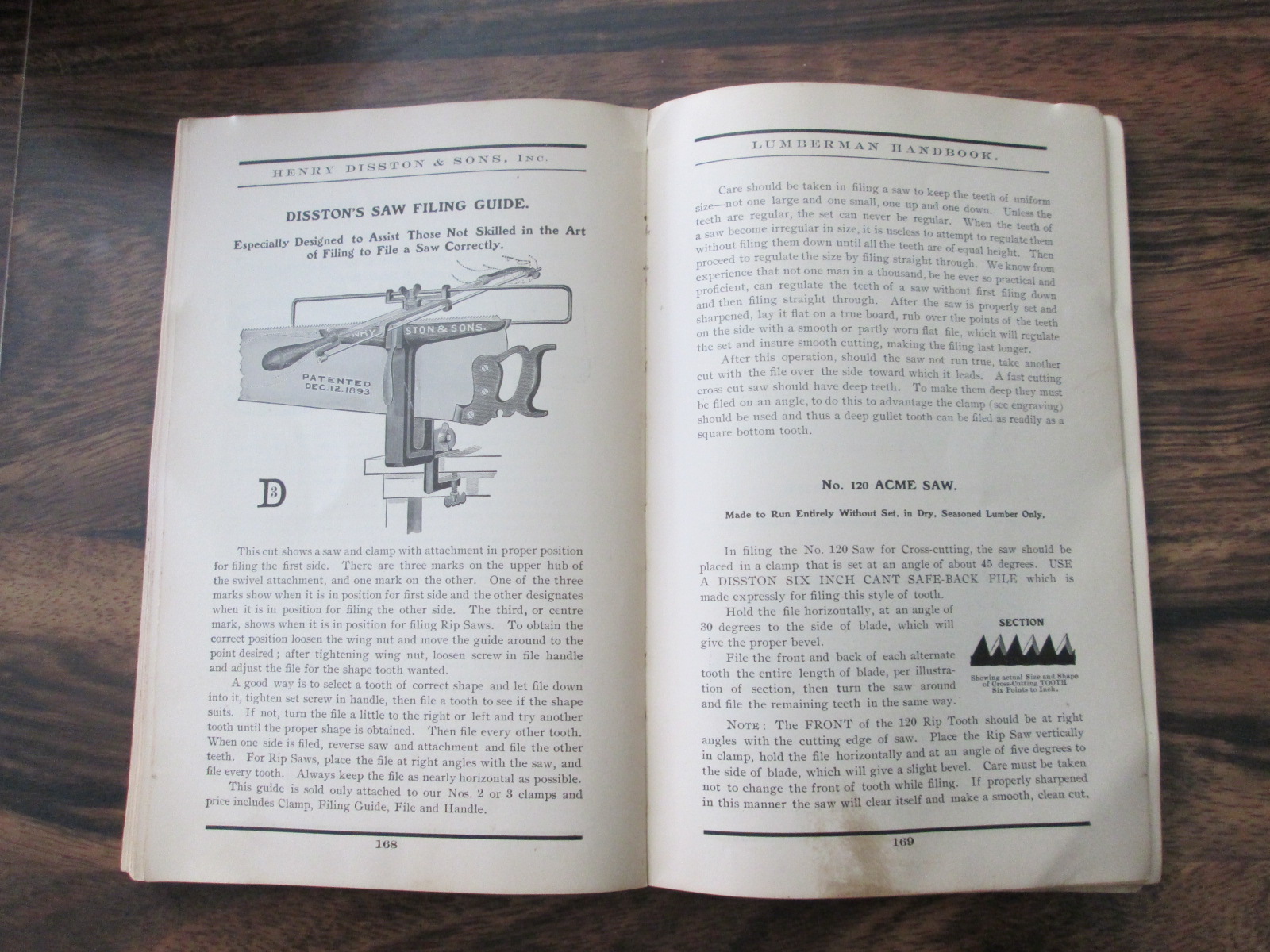 Disston Handbook on Saws 1907 First Edition