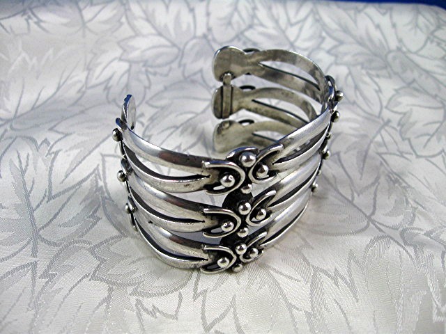 Taxco Mexico Sterling Silver Bracelet R CHAVARRIETA