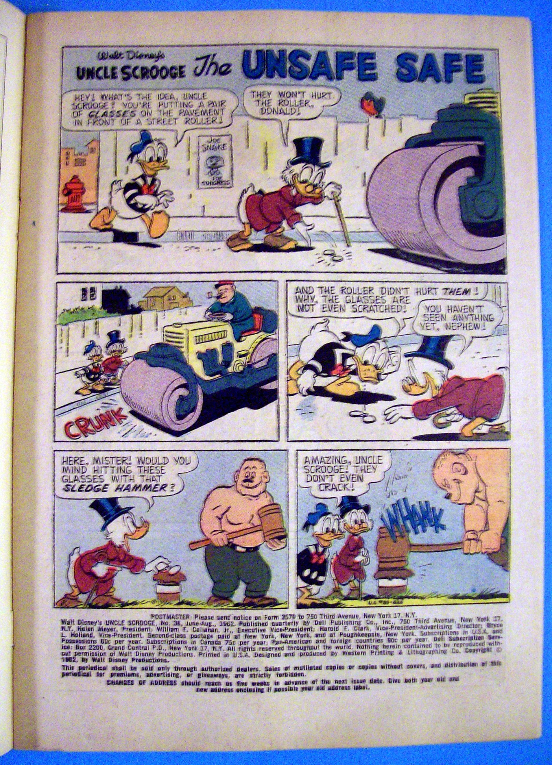 Walt Disney's Uncle Scrooge Comic #38-June-August 1962