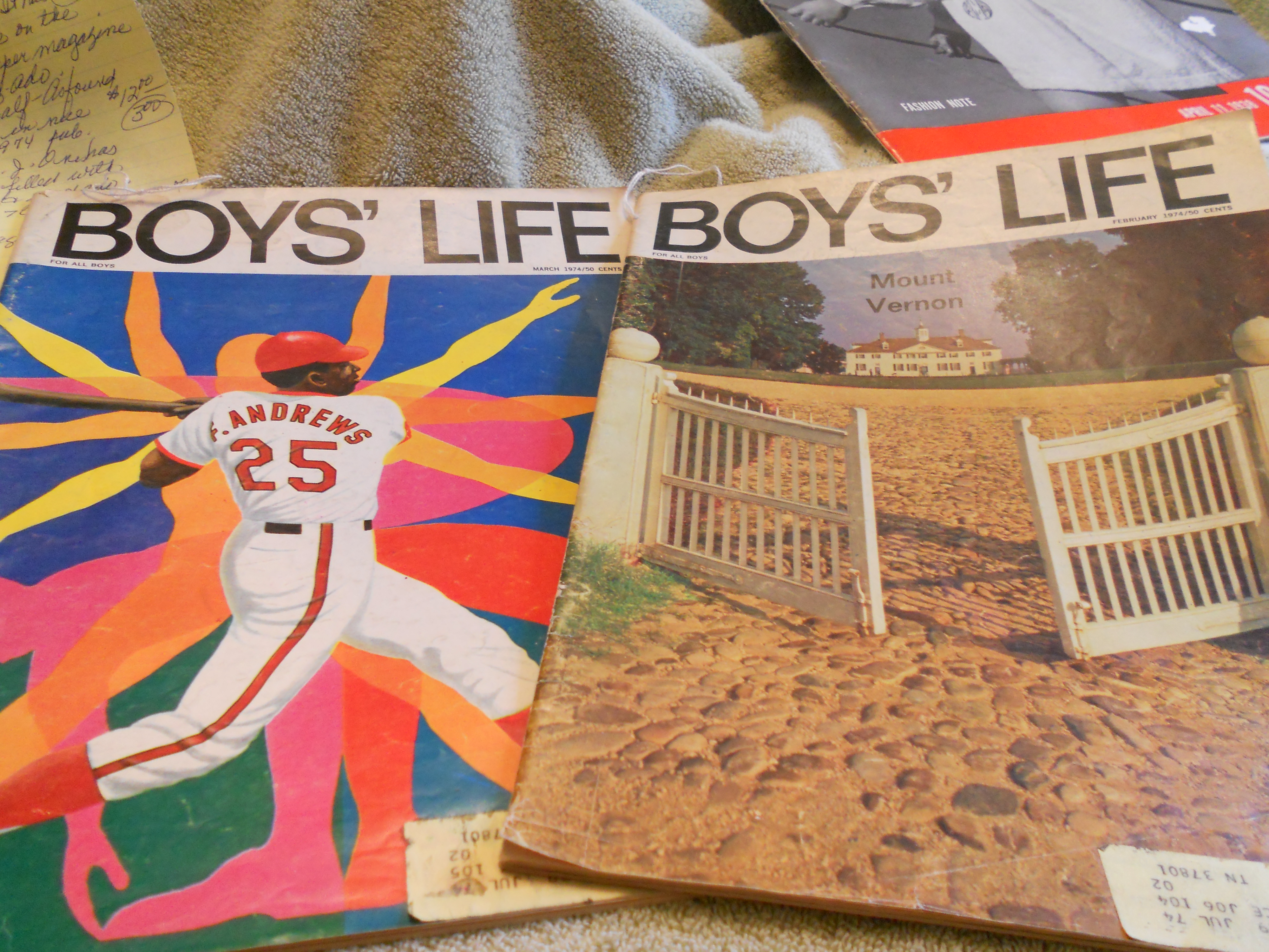 Boy's Life Magazines Pair Feb.&Mar.1974