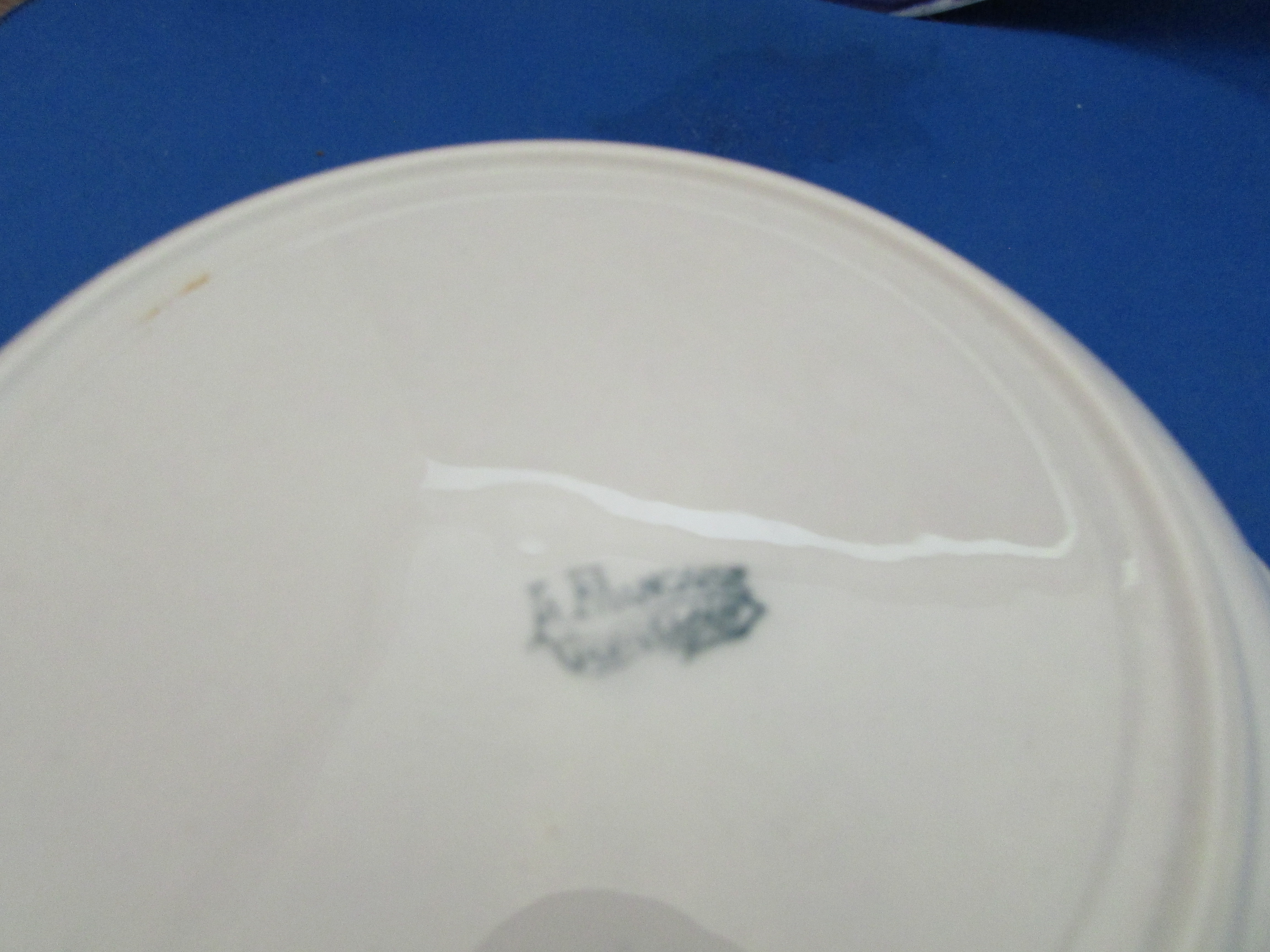 Flow Blue Platter and Bowl from La Francaise