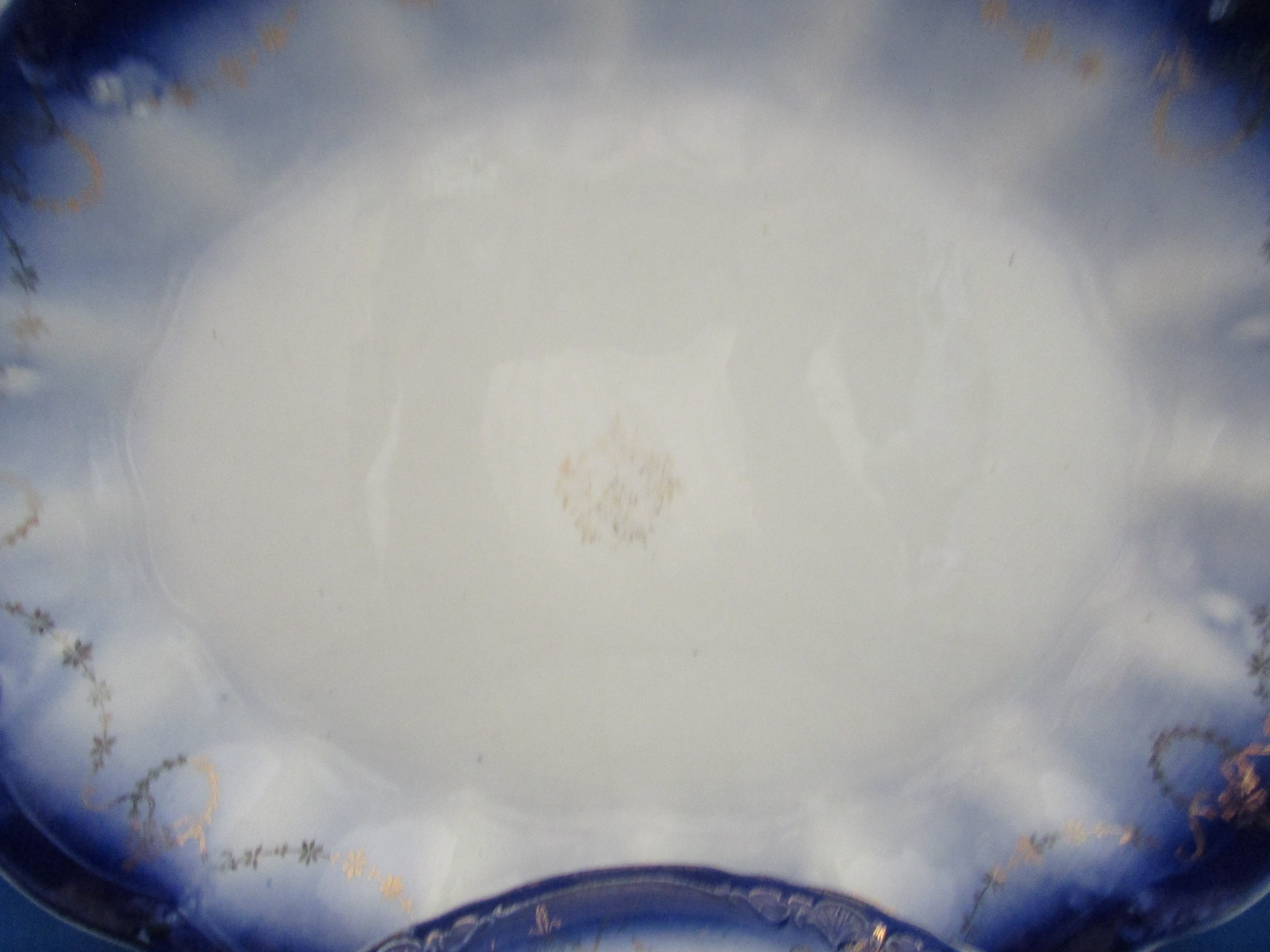 Flow Blue Platter and Bowl from La Francaise