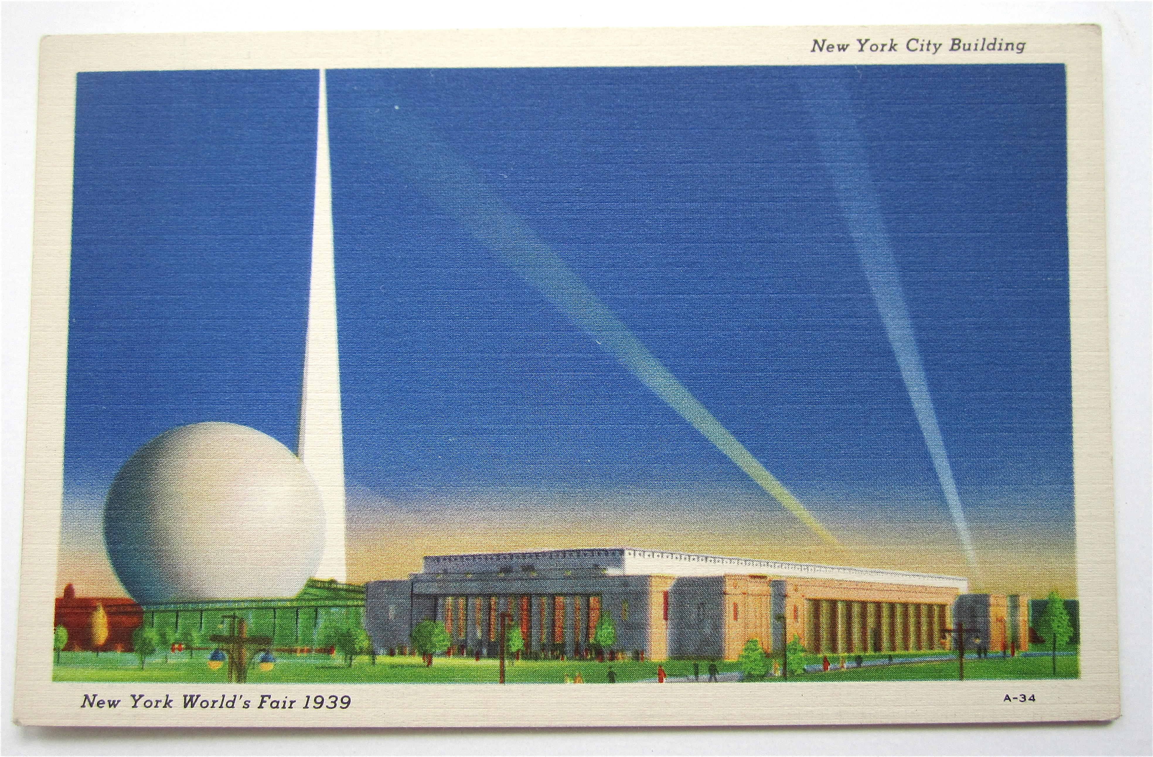 New York City Building, New York World Fair Postcard