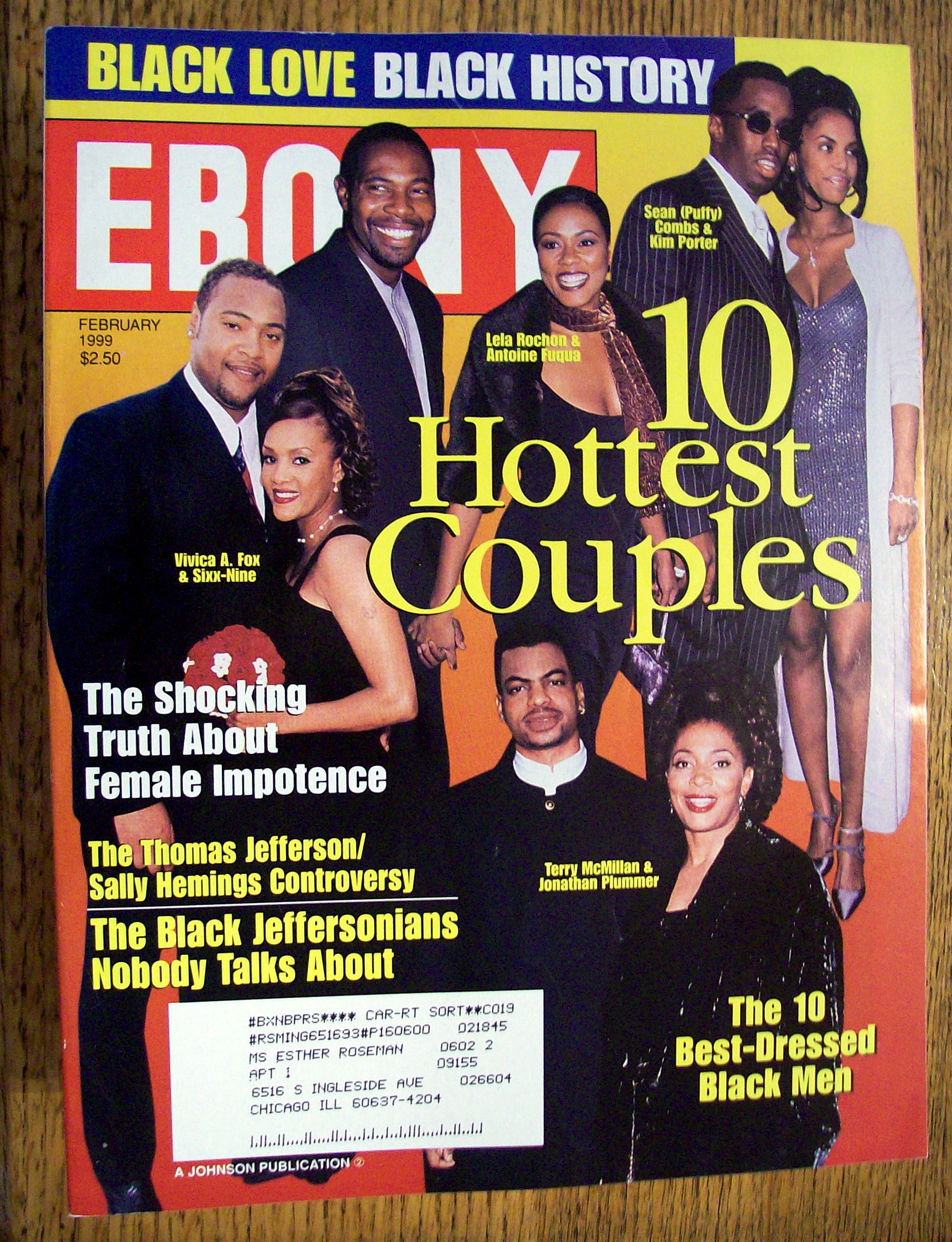 Ebony Magazine - February 1999 - 10 Hottest Couples