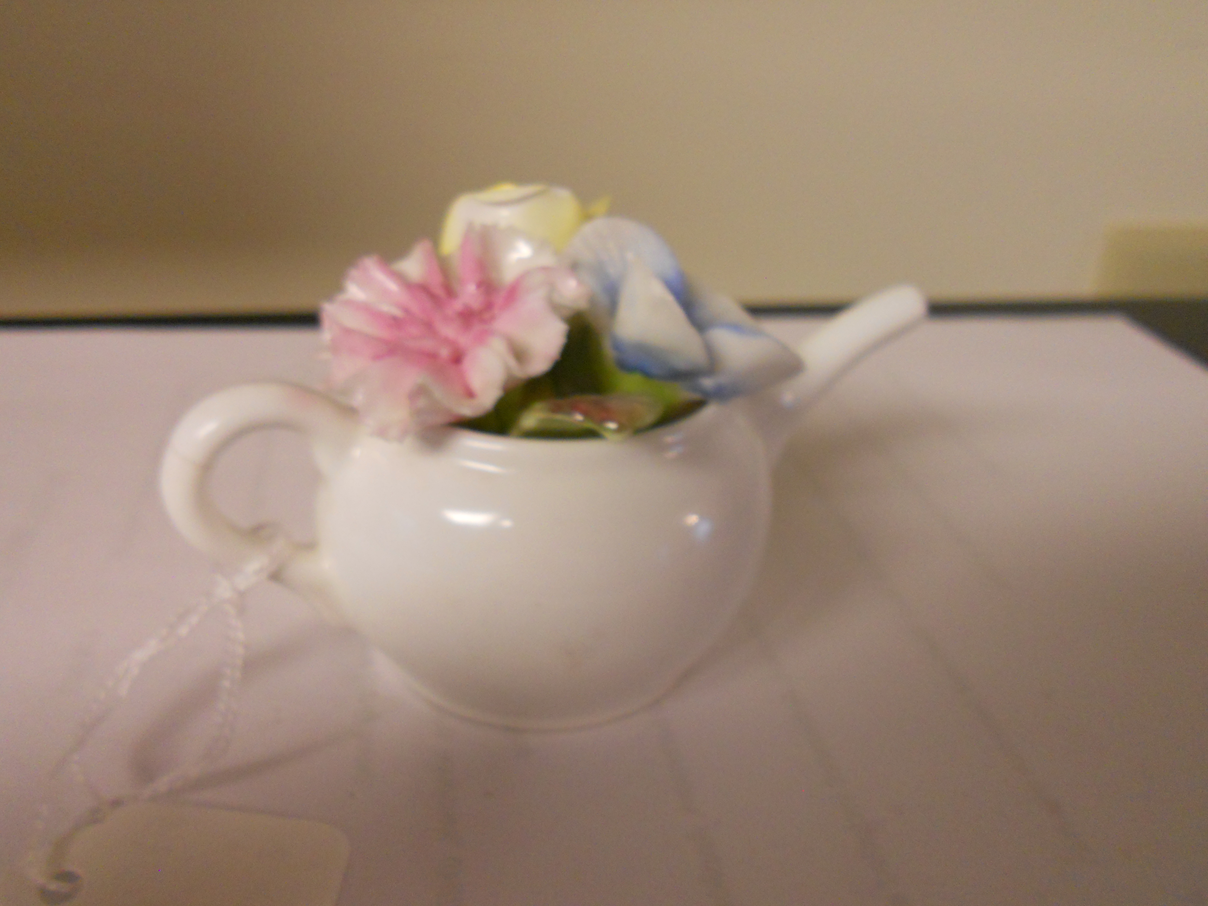 Coalport Teapot Flower Arrangement Figurine