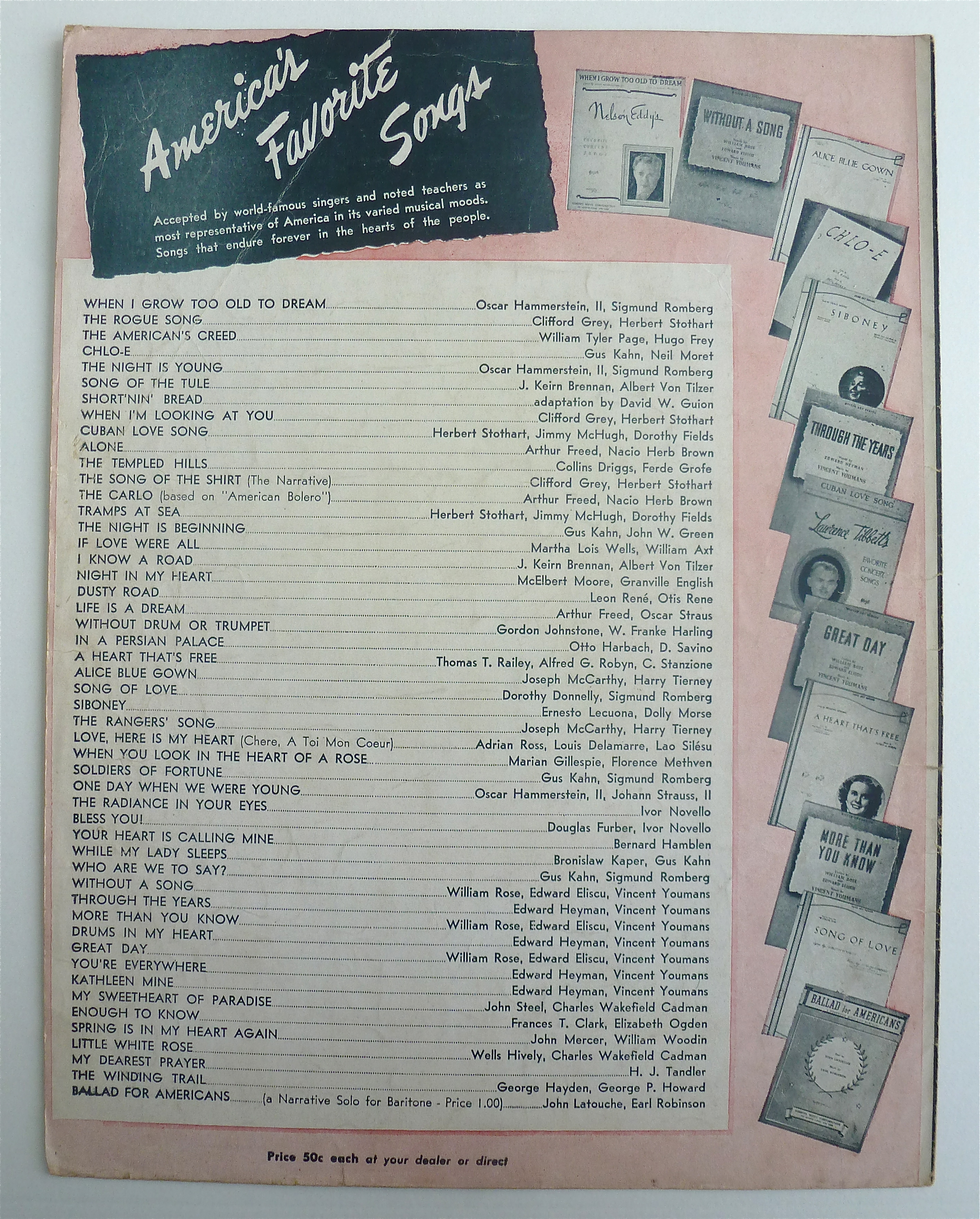 Sheet Music For 1943 Silver Wings In The Moonlight