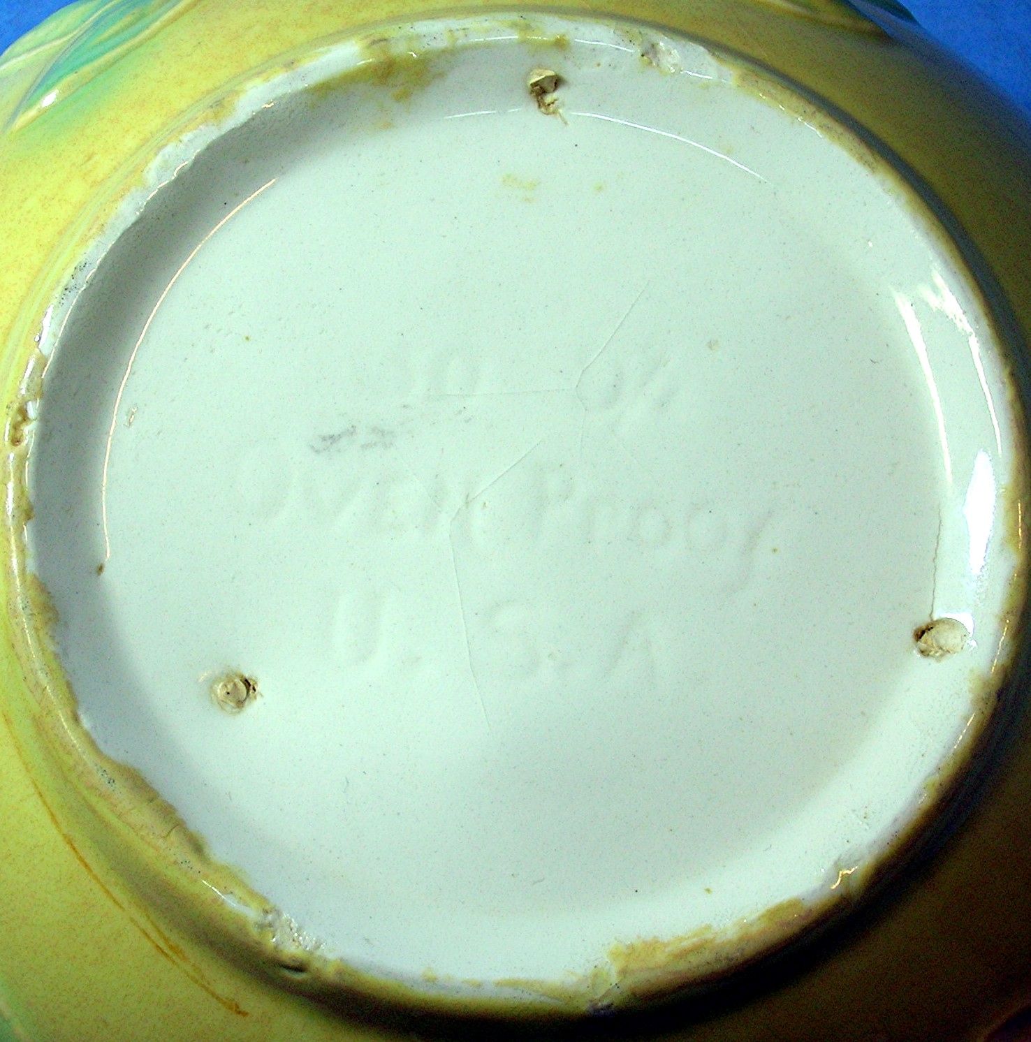 Hull Sun Glow Oven Proof Glazed Flowers mixing bowl