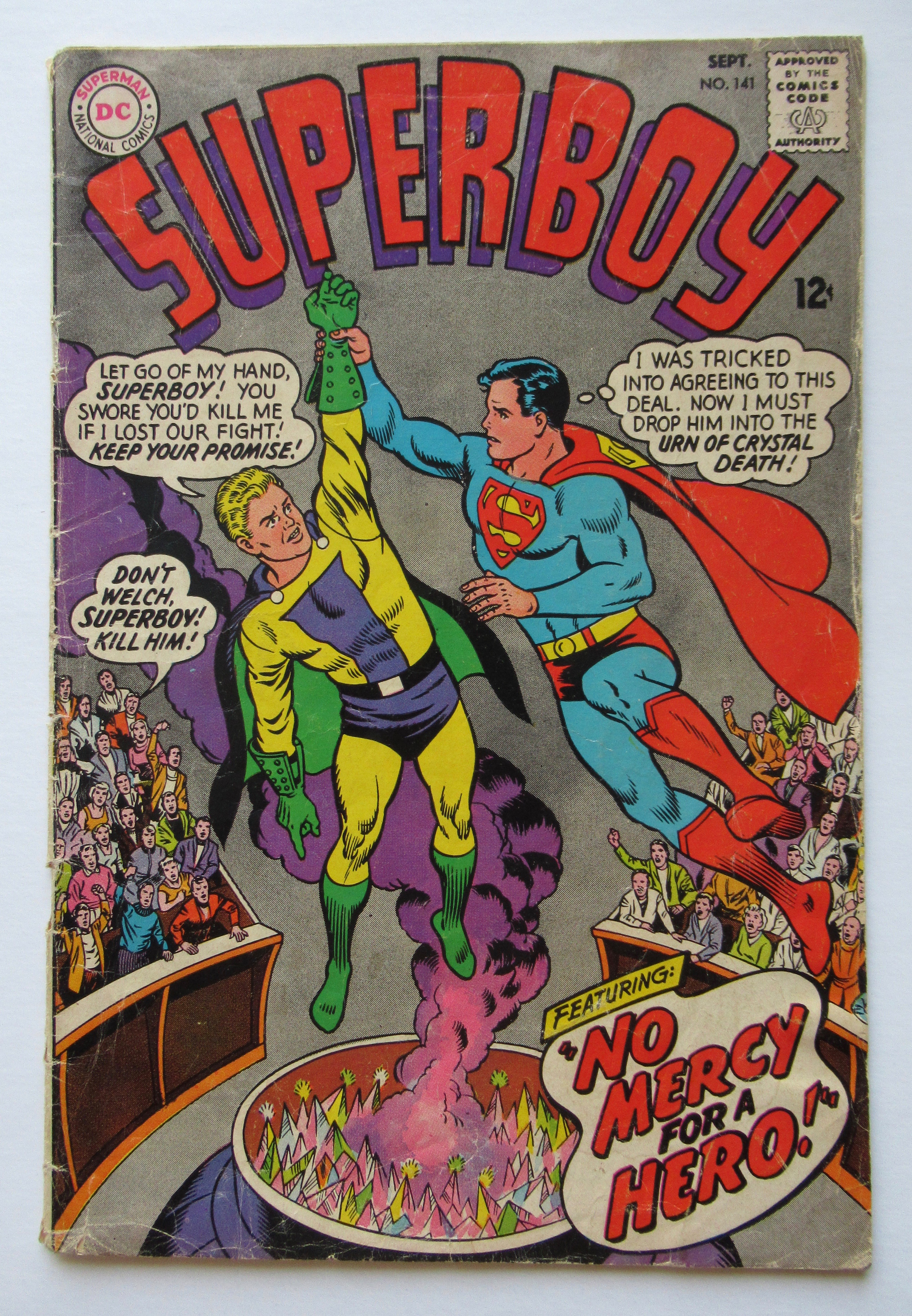 Superboy Comic September 1967 No Mercy For A Hero