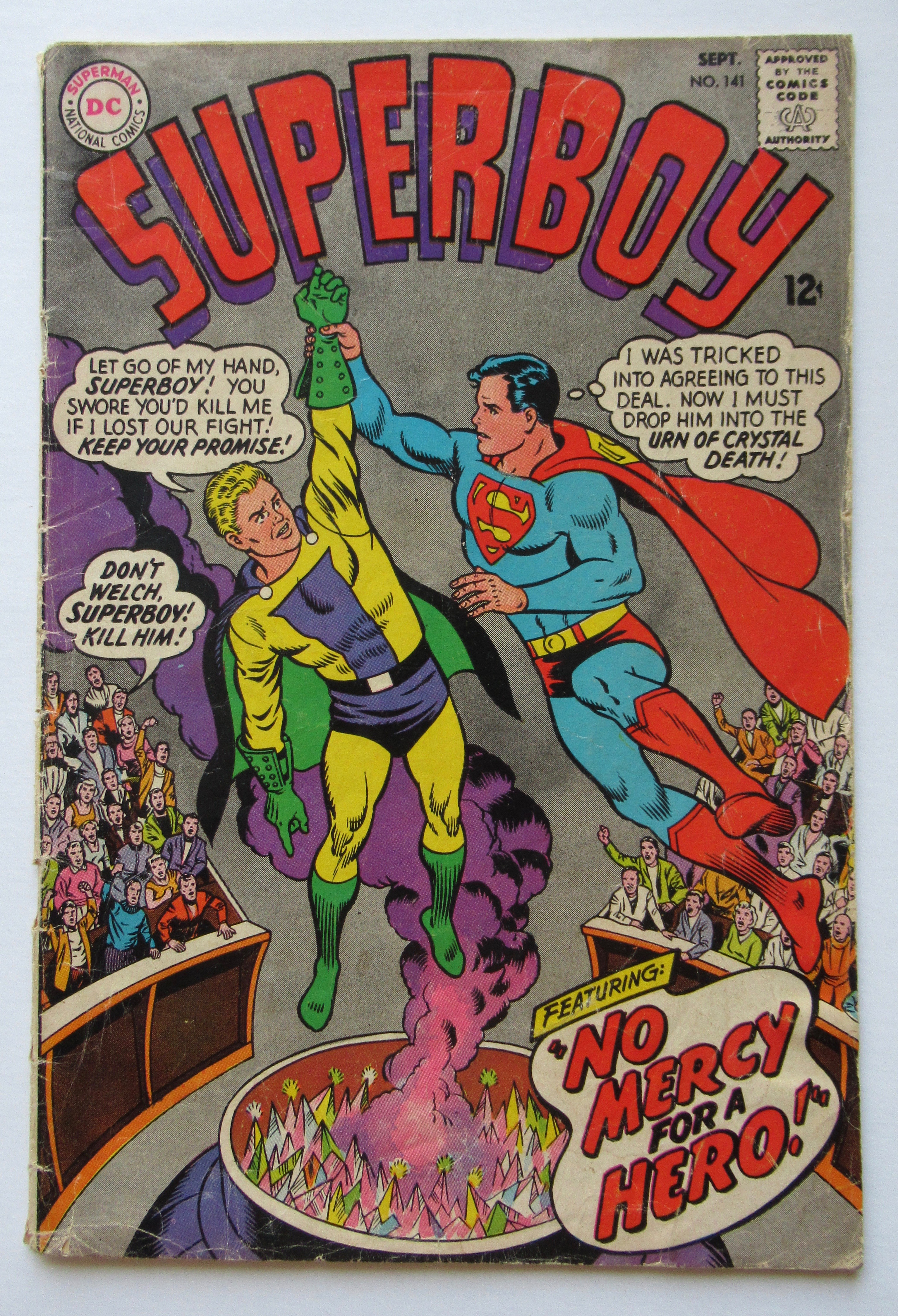 Superboy Comic September 1967 No Mercy For A Hero