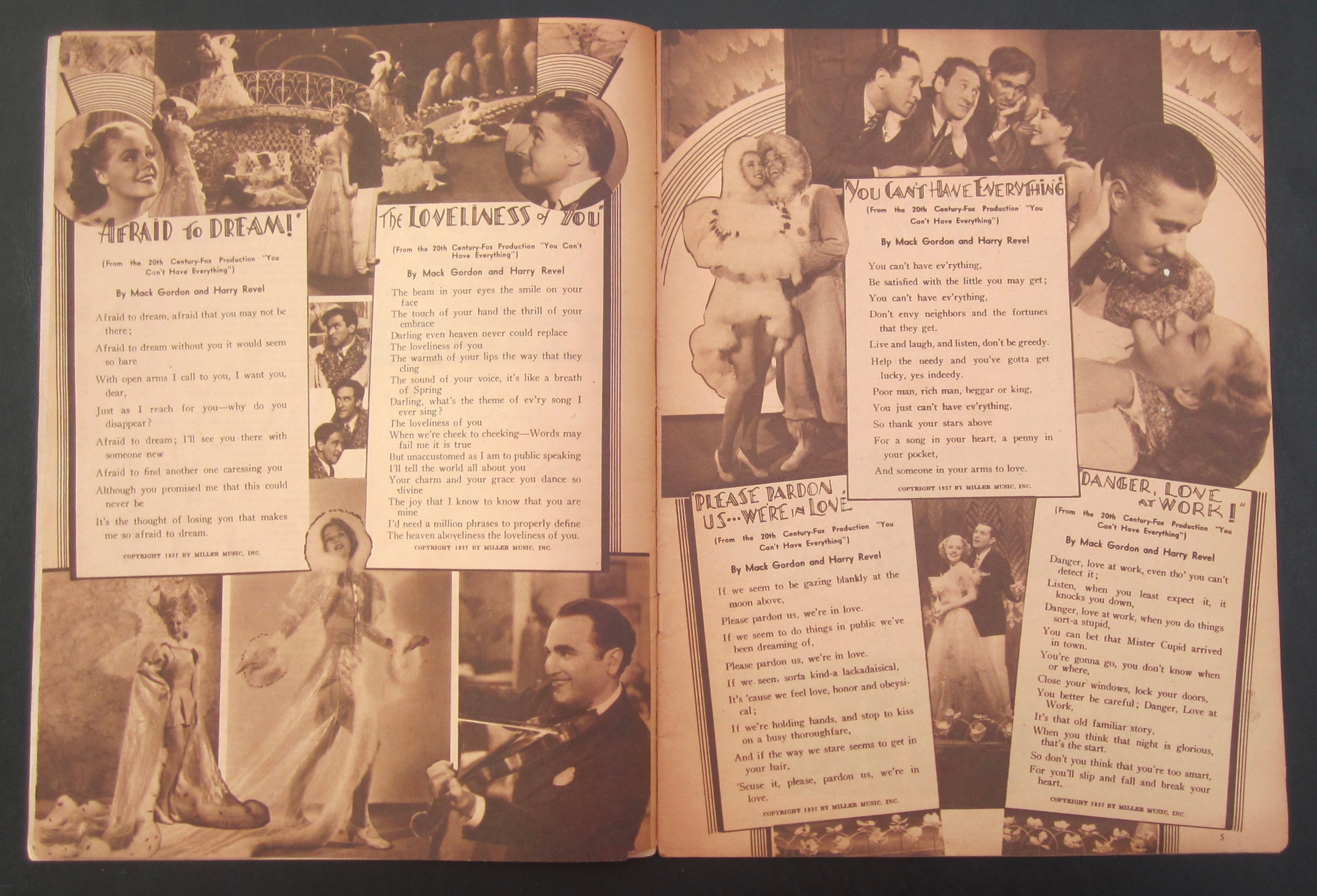 Song Lyrics Magazine November 1937 Taylor & Powell