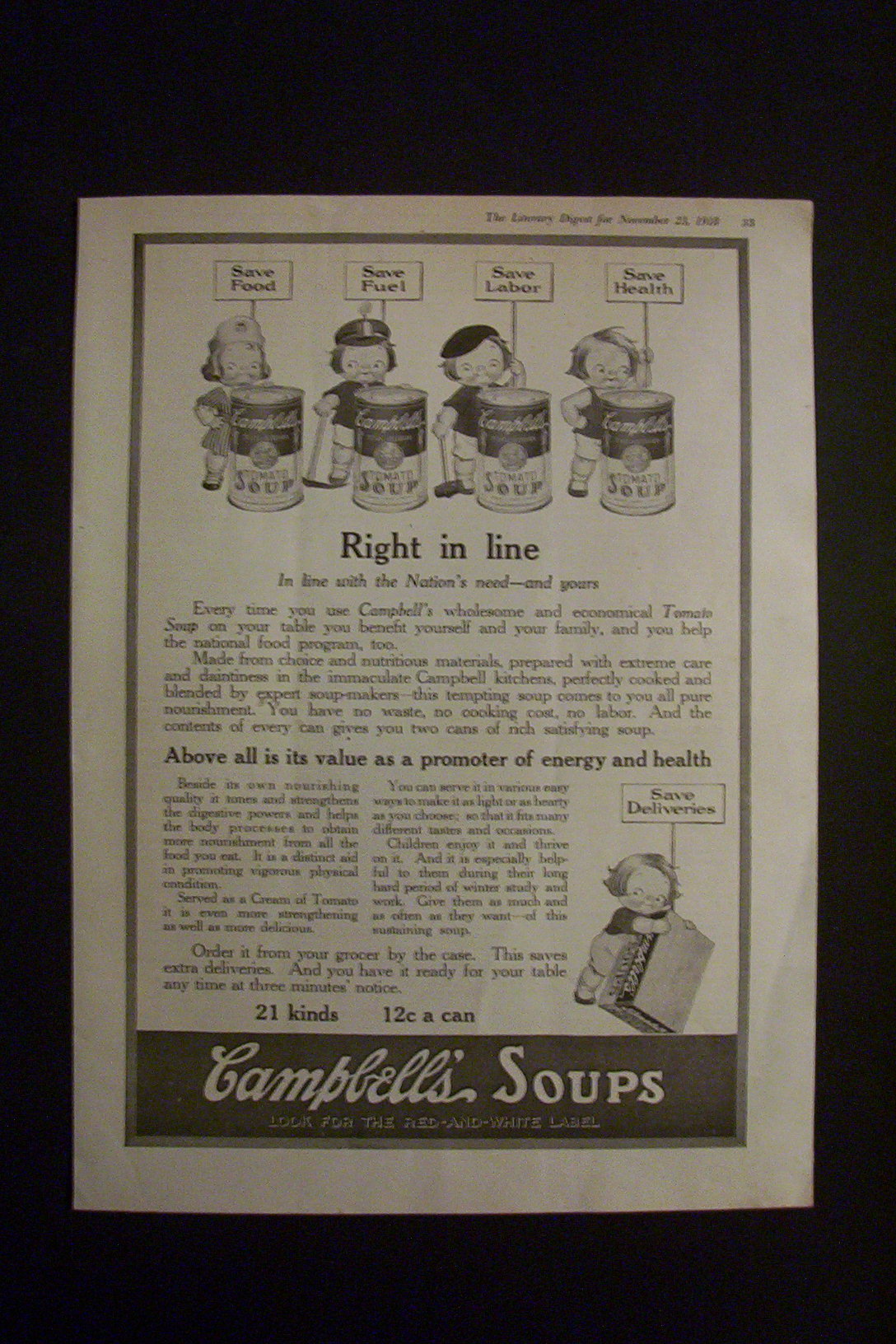 1918  Campbell's  Soup