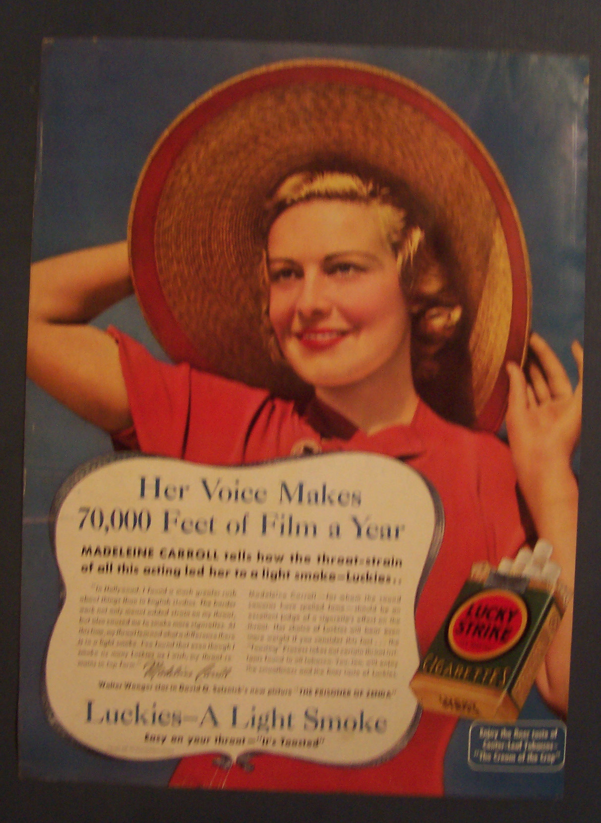 1937 Lucky Strike Cigarettes