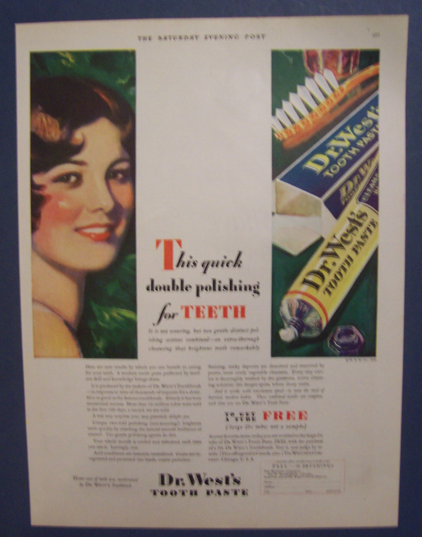 1929  Dr.  West's  Tooth  Paste