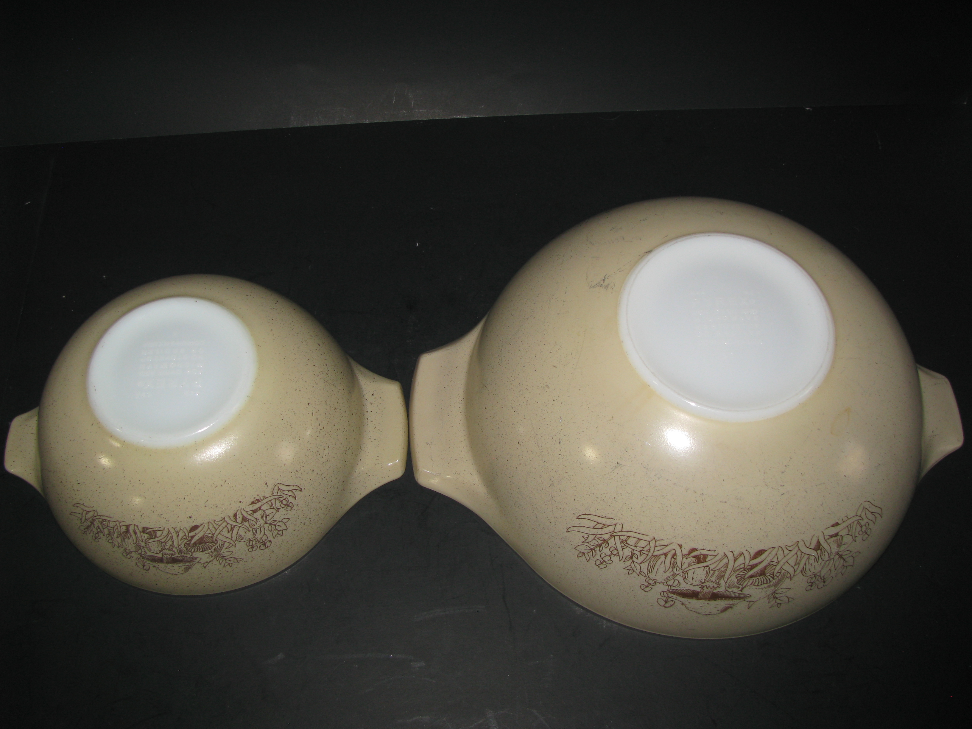 Vintage Pyrex Forest Fancies 442,444,Cinderella Bowls