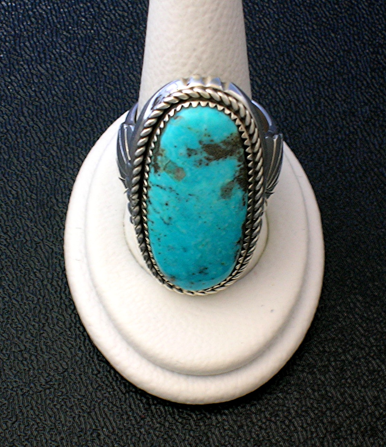 Navajo Sterling Silver Turquoise Ring STANLEY CURLEY