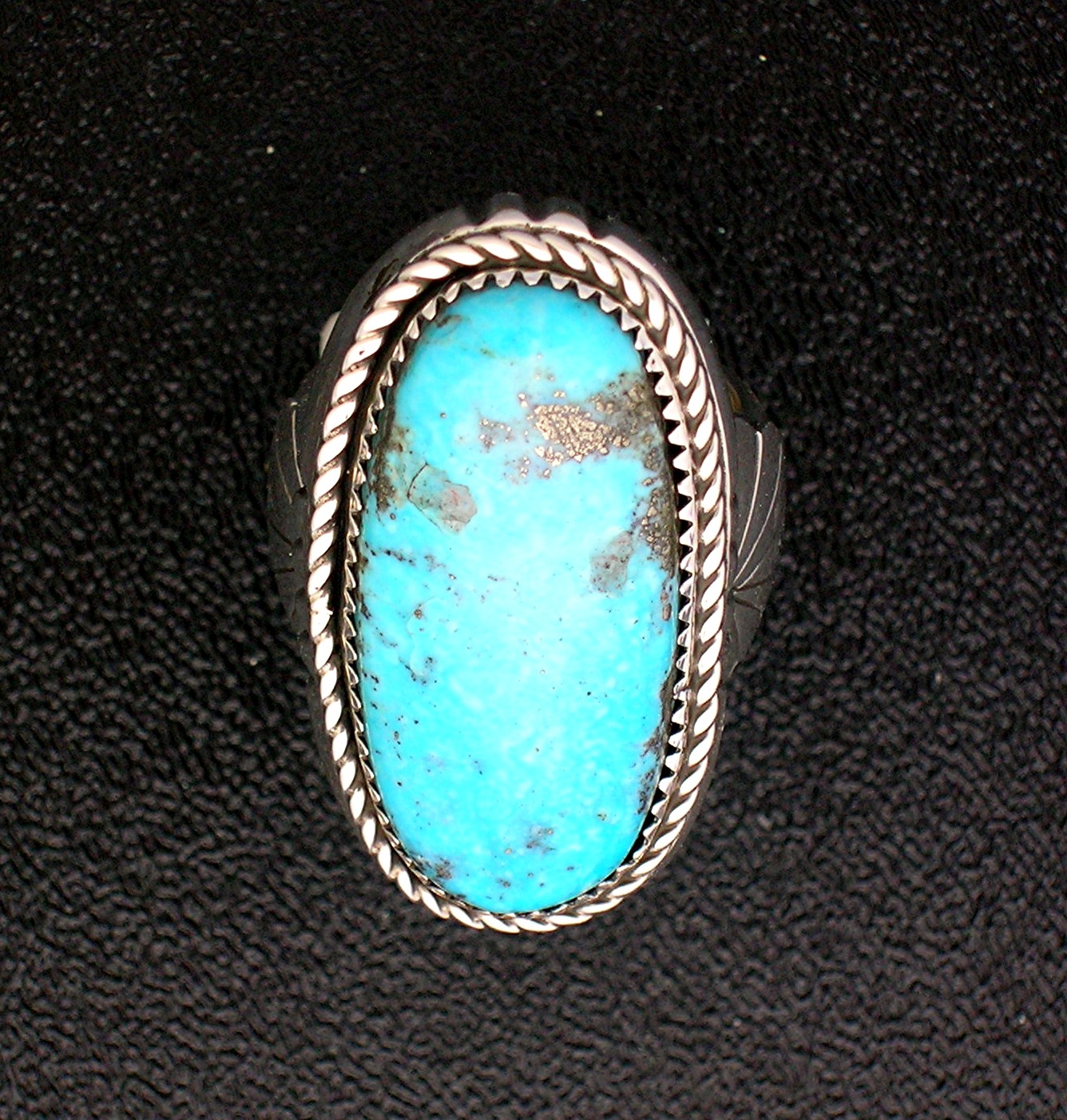 Navajo Sterling Silver Turquoise Ring STANLEY CURLEY