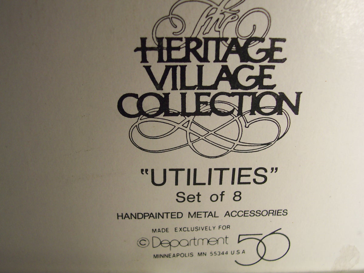 Dept. 56 Village Utilities Set of 8 5512 3