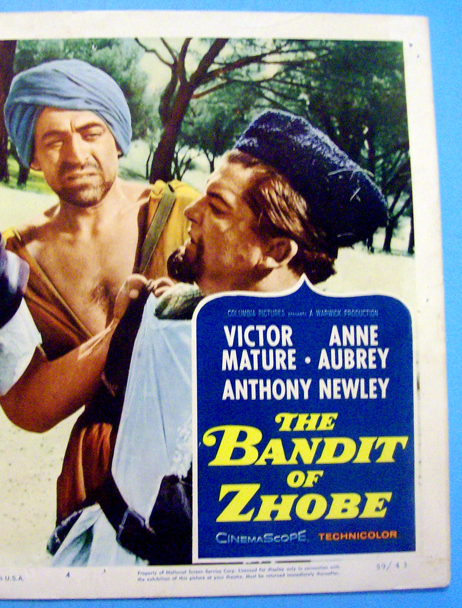 The Bandit Of Zhobe Lobby Card 1958 Victor Mature