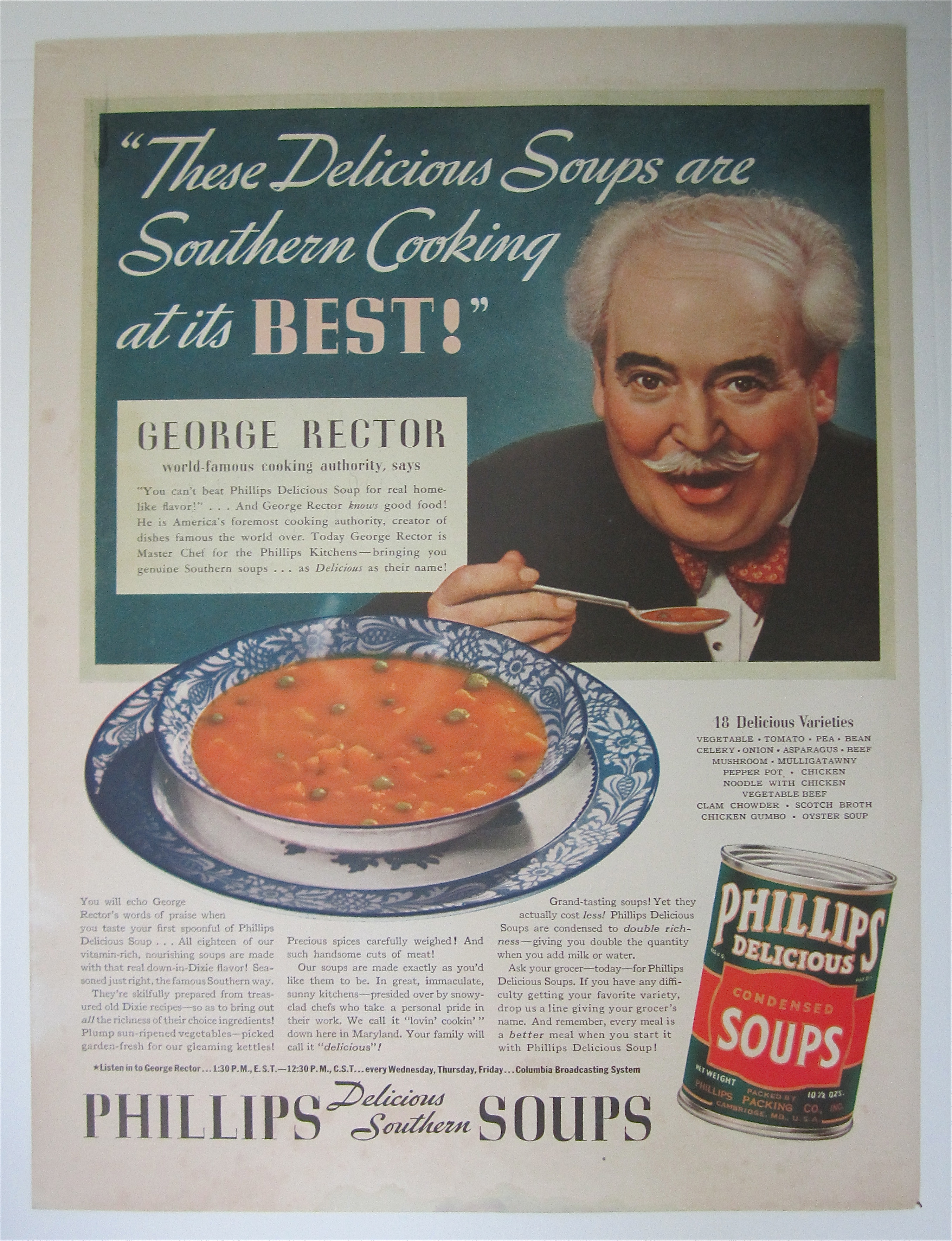 1937 Phillips Condensed Soups with George Rector