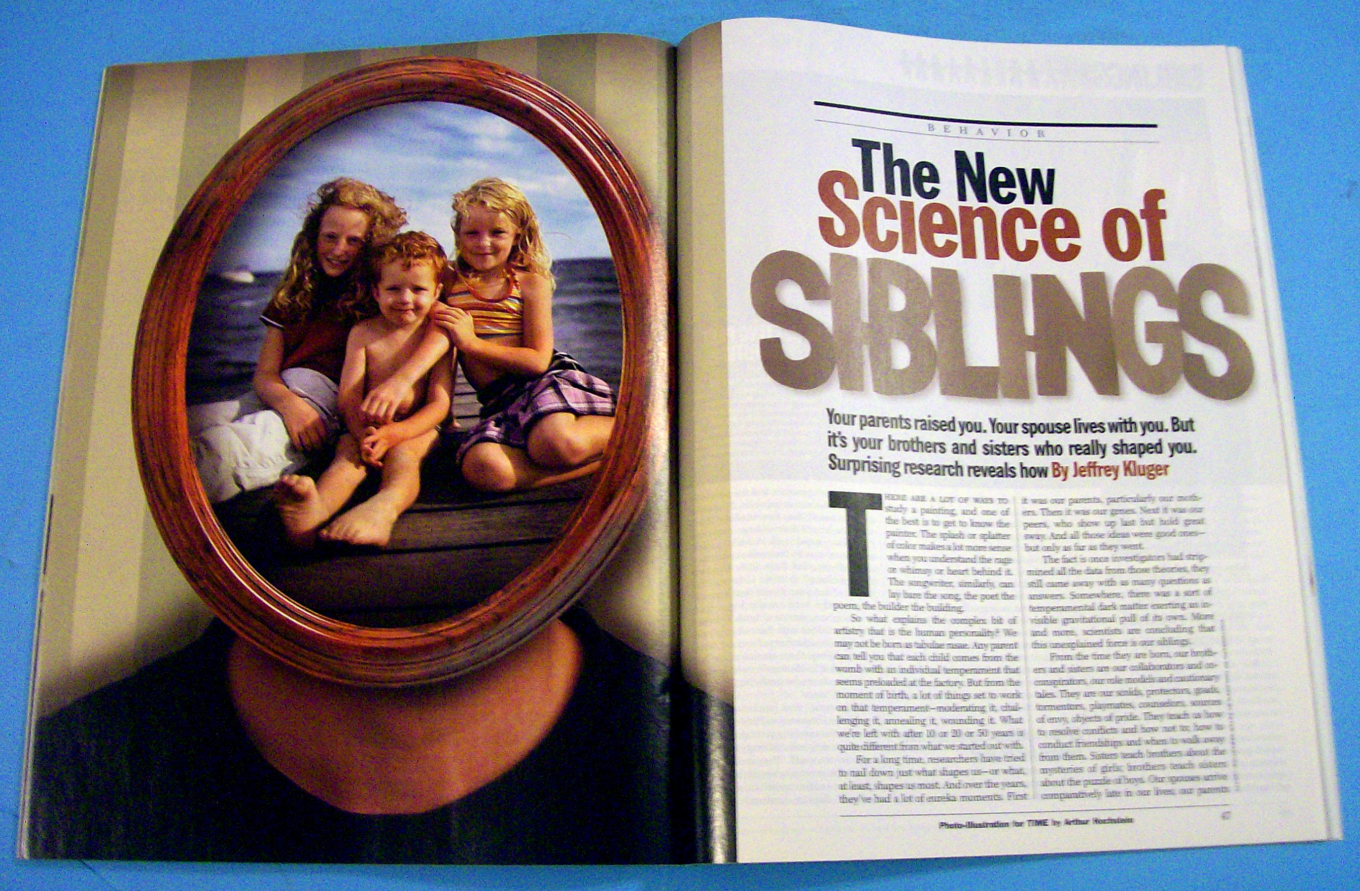 Time Magazine July 10, 2006 Siblings