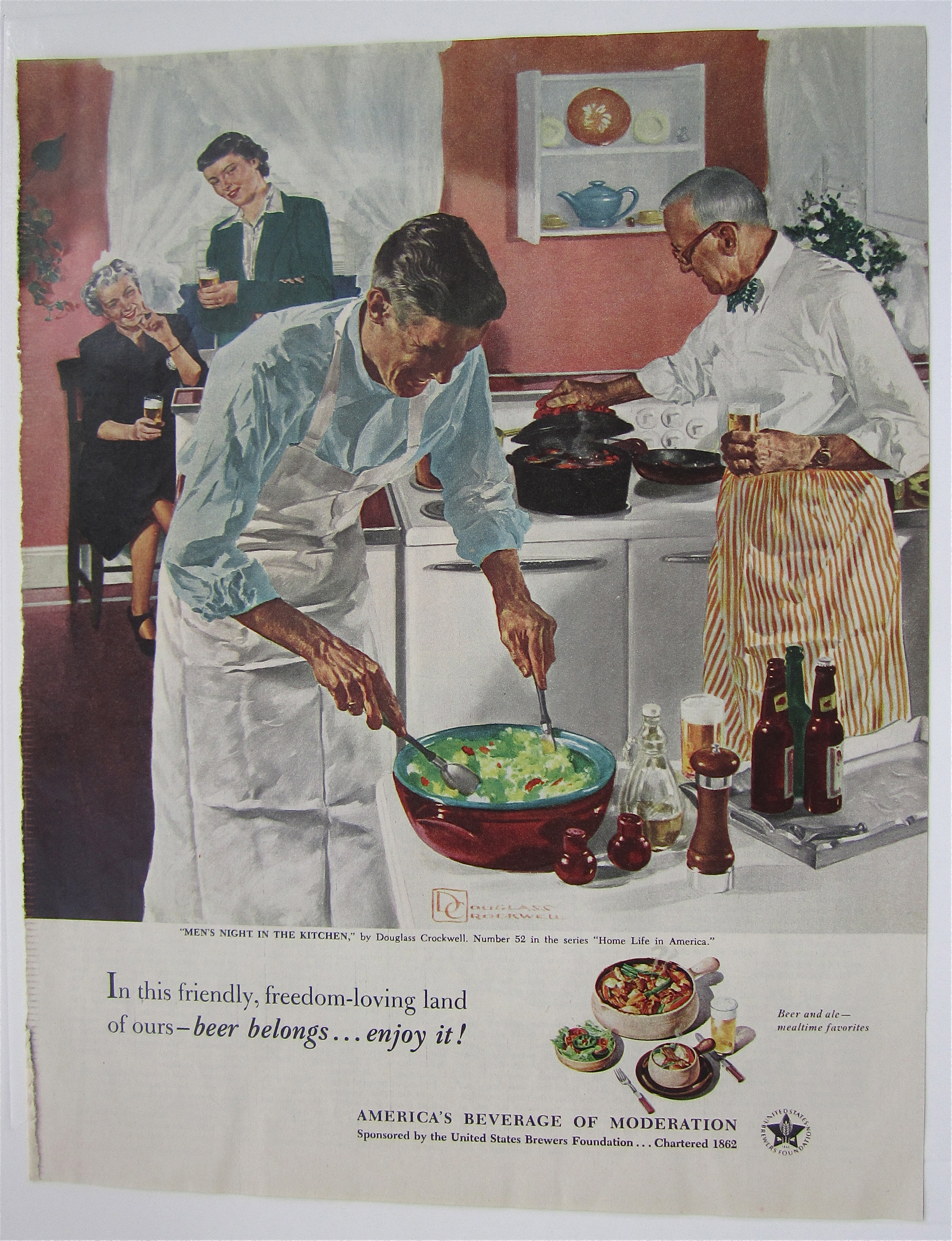 1951 Beer Belongs By Douglas Crockwell (Men's Night)