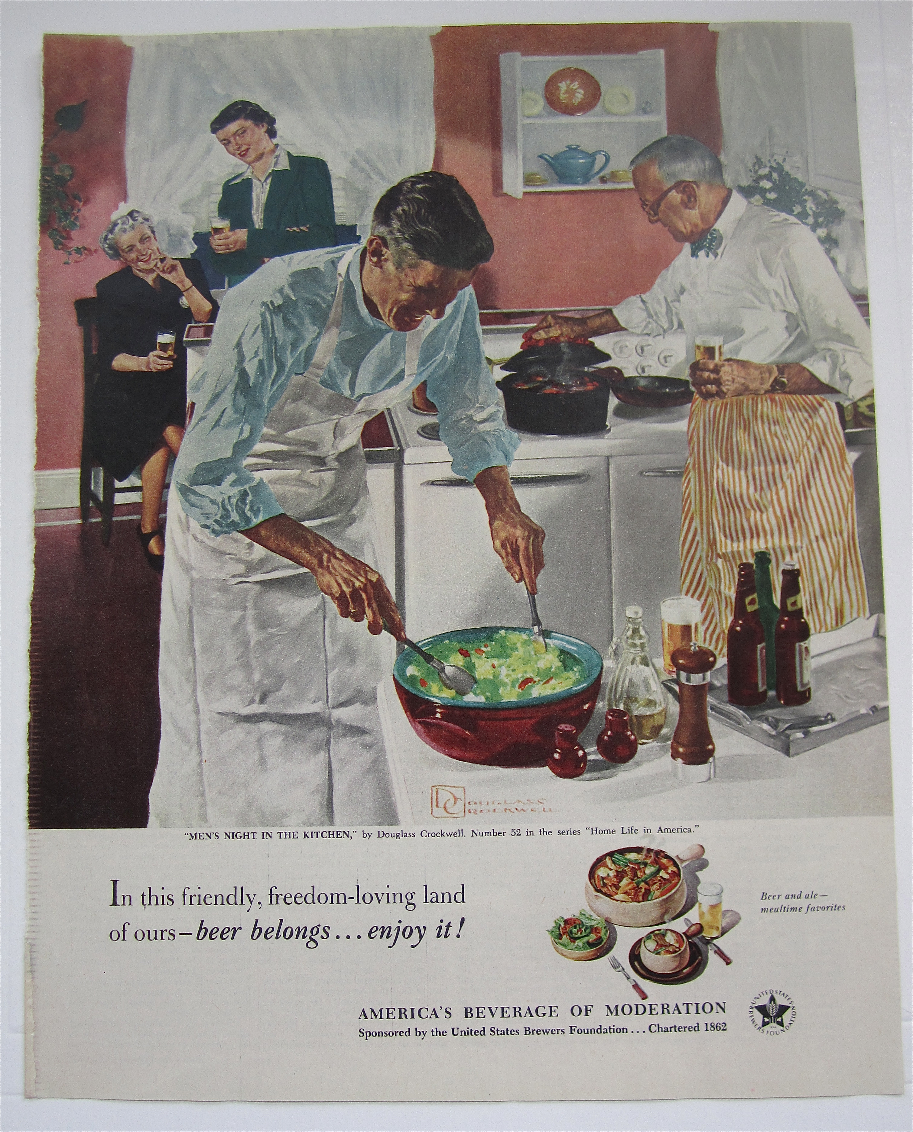 1951 Beer Belongs By Douglas Crockwell (Men's Night)