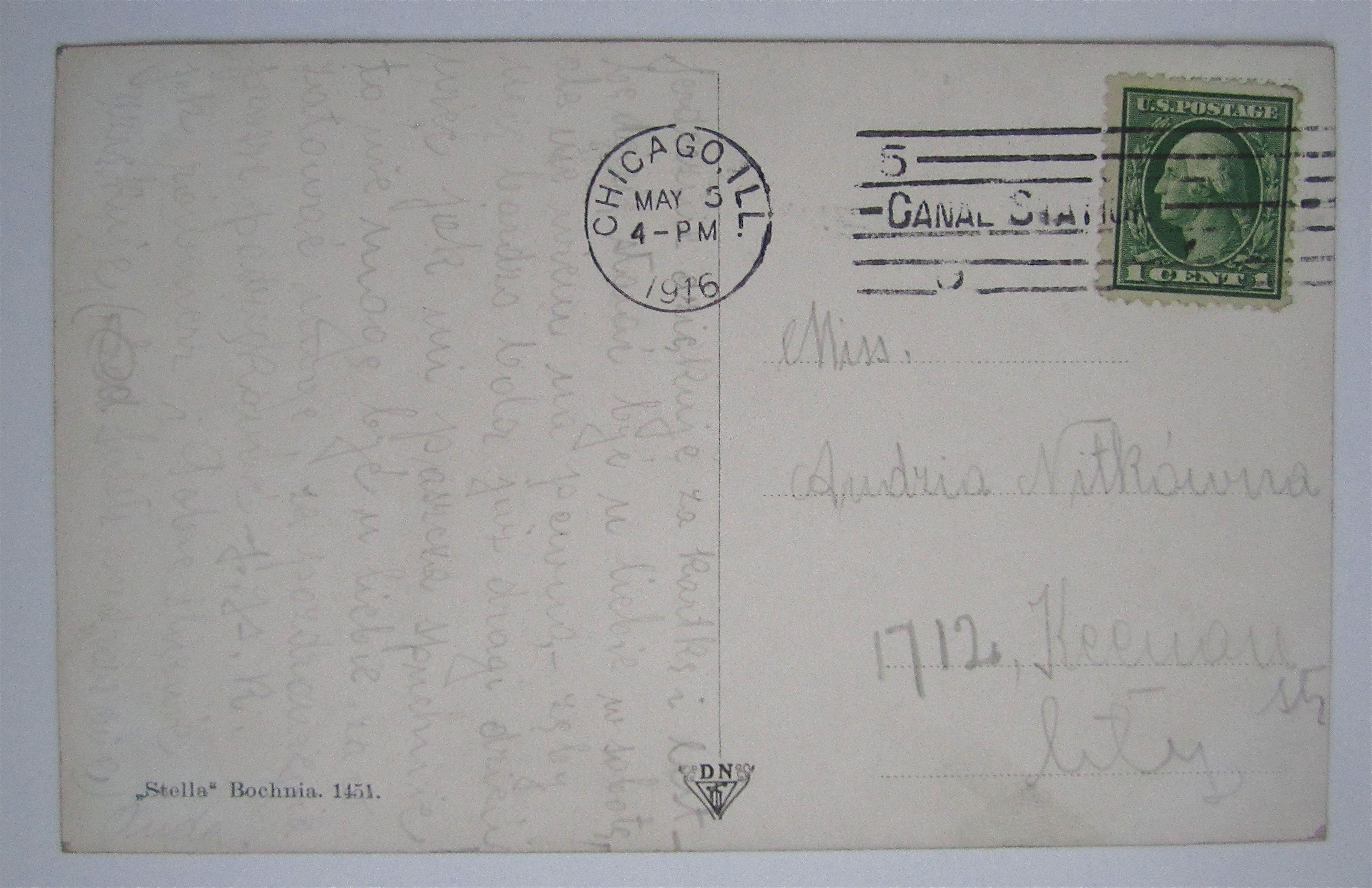Man Holding Woman Postcard