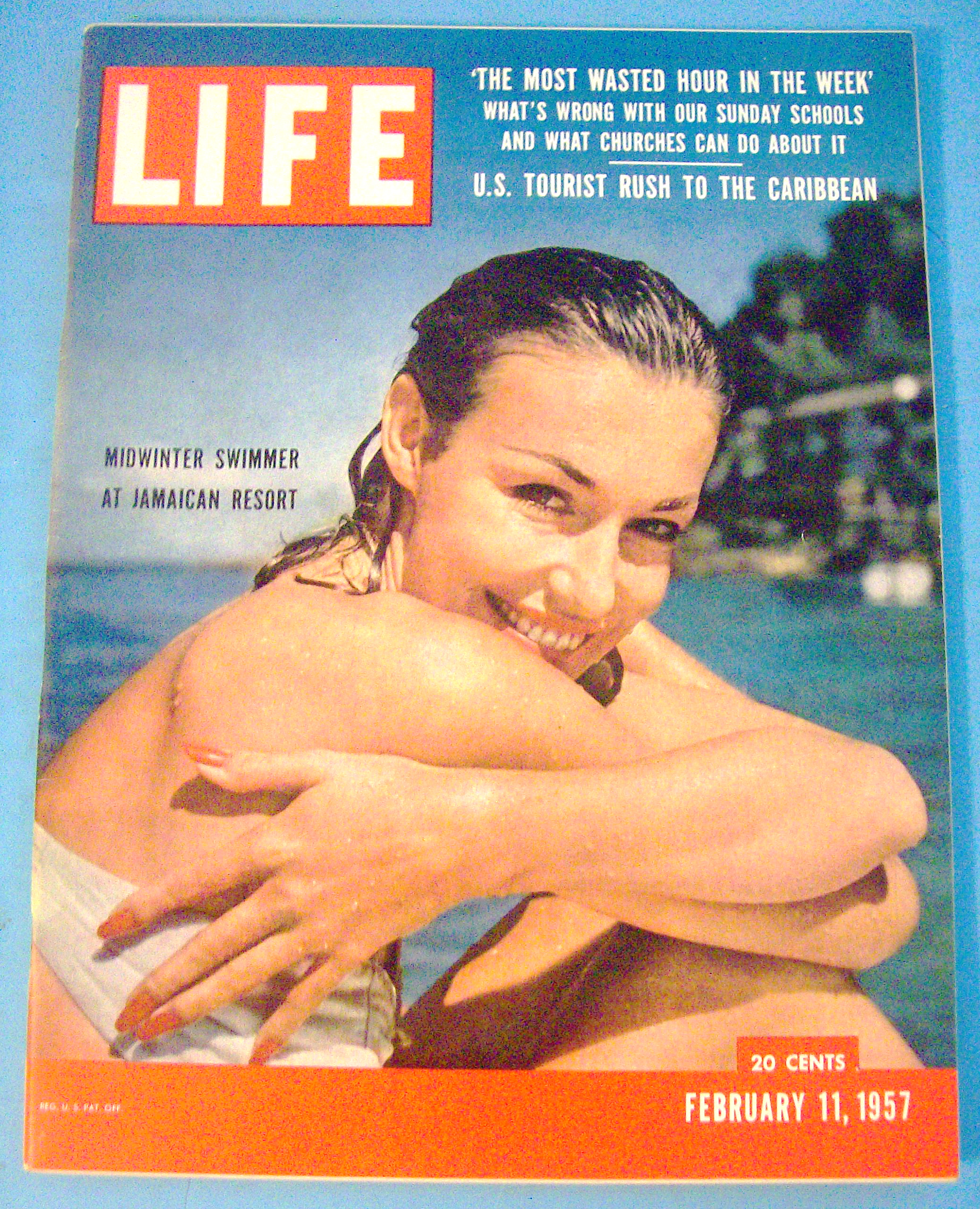 Life Magazine-February 11, 1957-Midwinter Swimmer