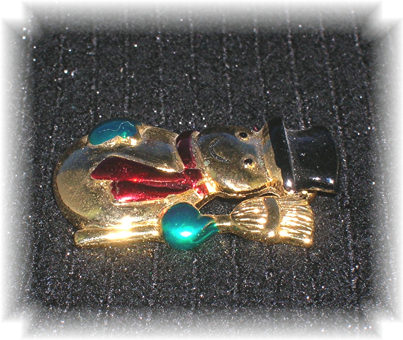 Signed SFL Snowman Christmas Brooch Pin