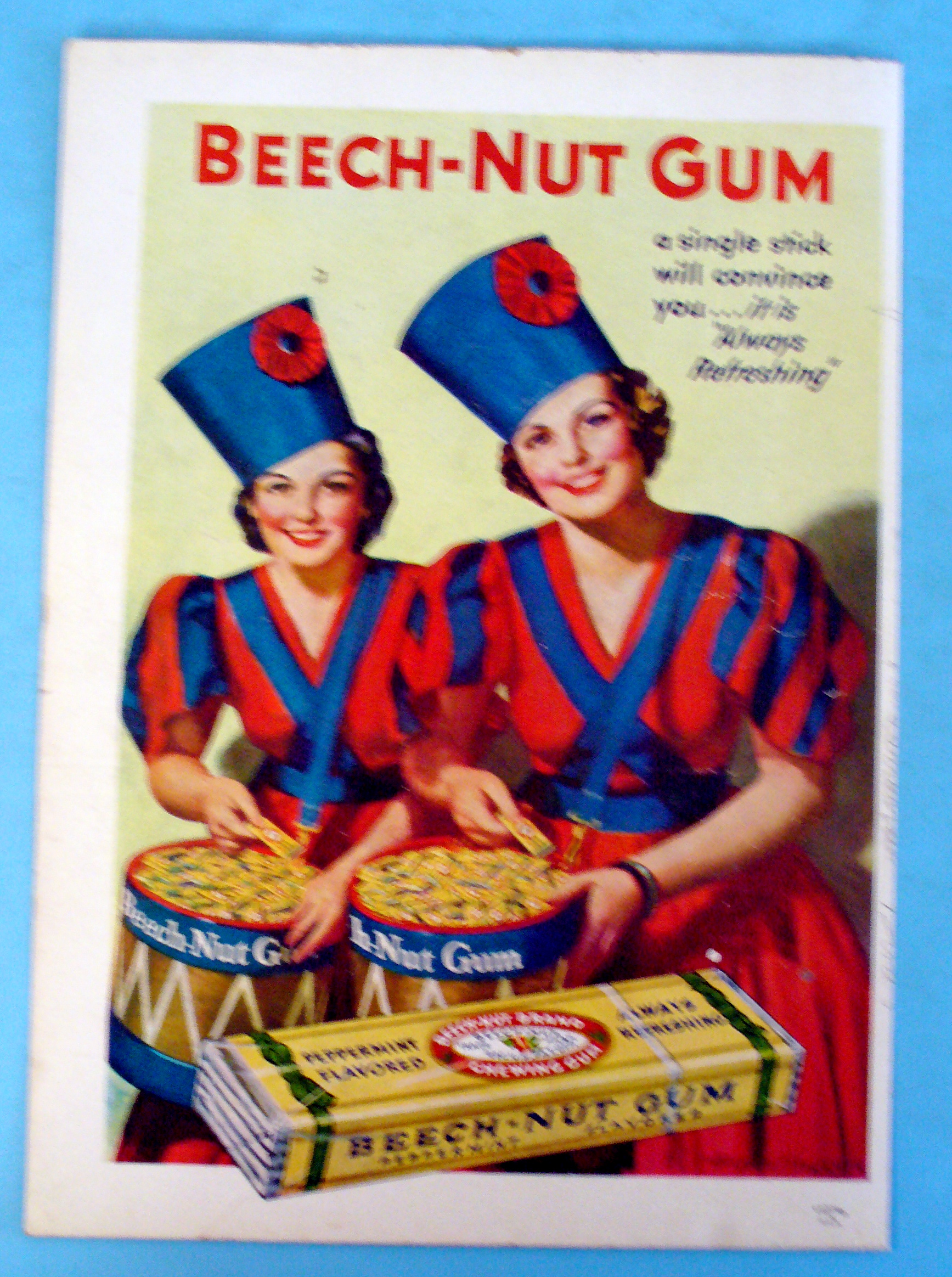 1936 Beech-Nut Gum with Two Women Holding Bucket