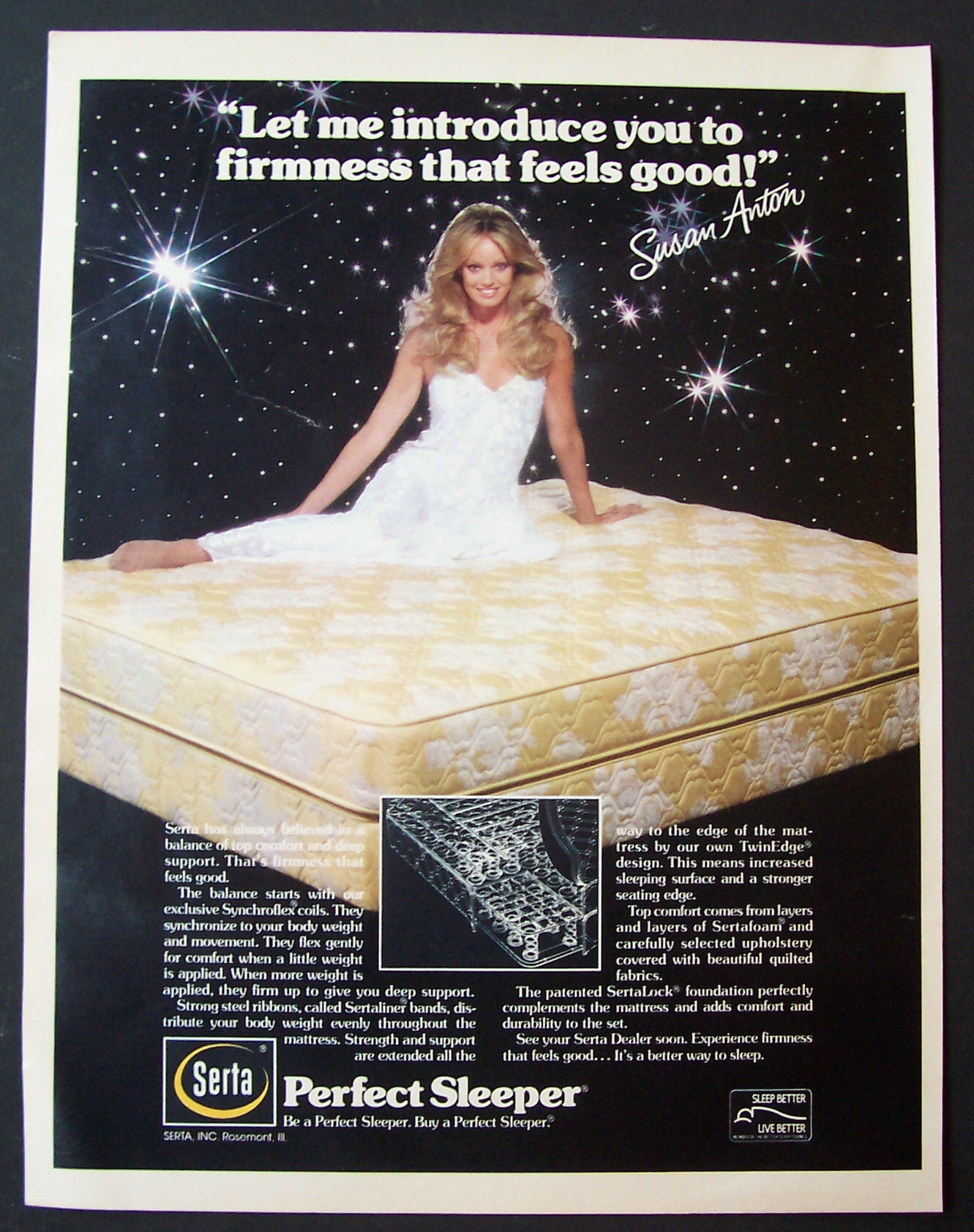 1979 Serta Perfect Sleeper with Susan Anton