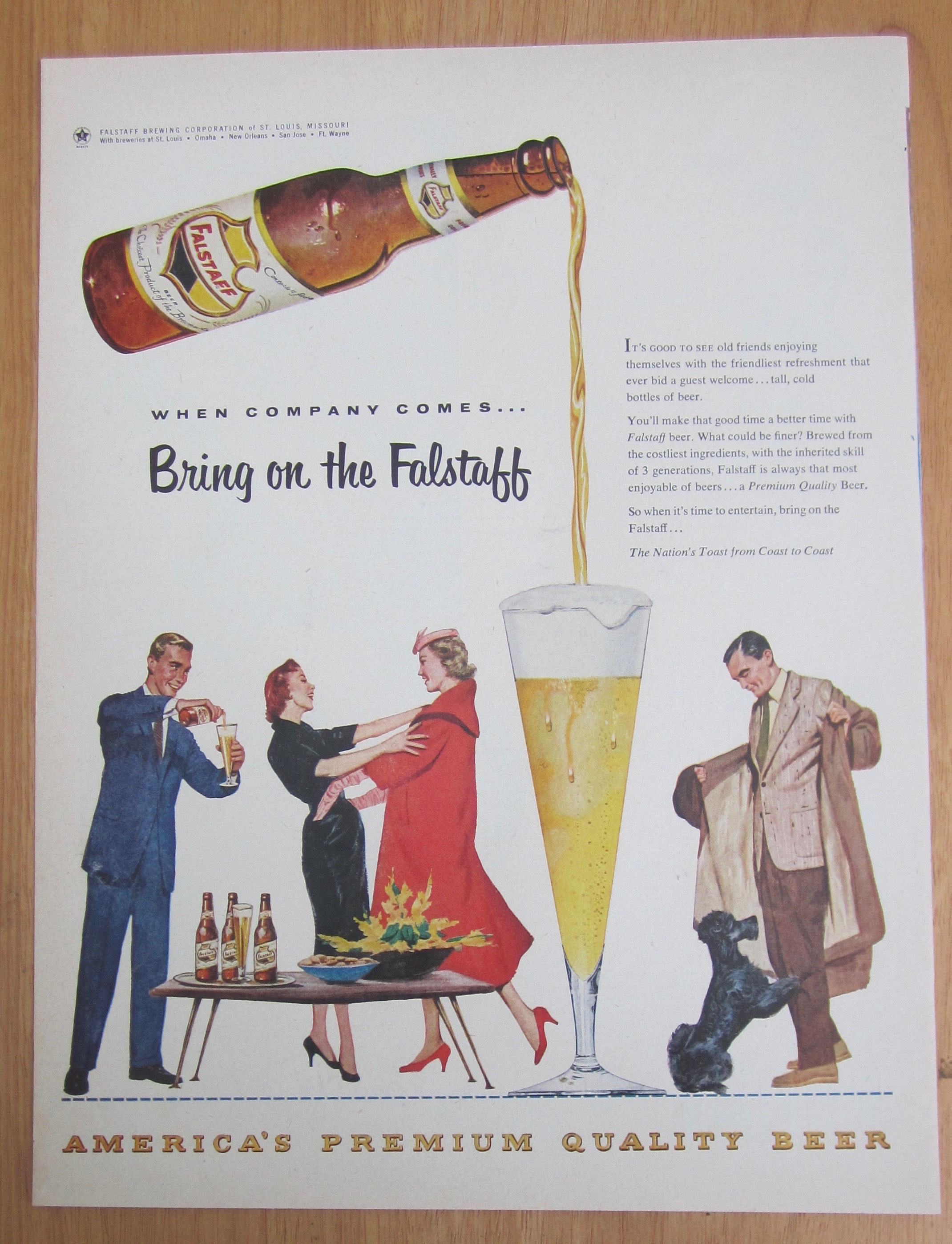 1955 Falstaff Beer with When Company Comes