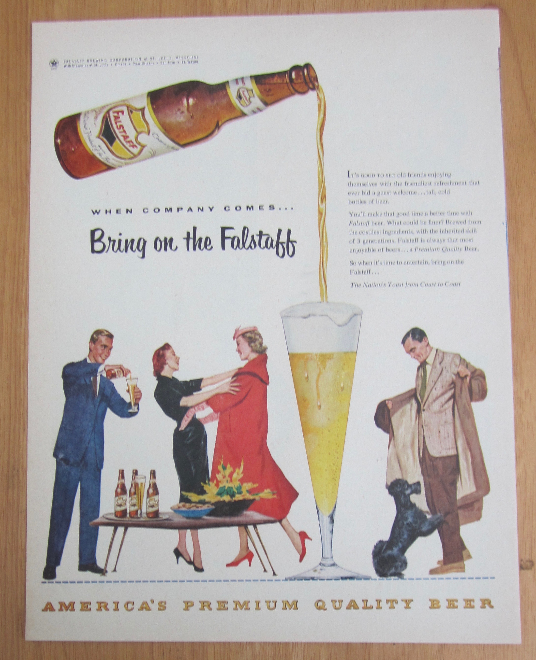 1955 Falstaff Beer with When Company Comes