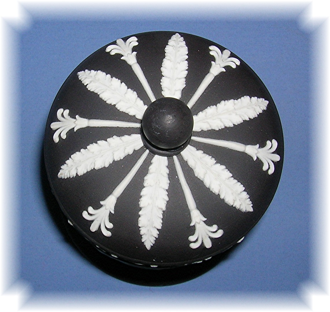 Discontinued Black Wedgewood Tall Lidded Jar